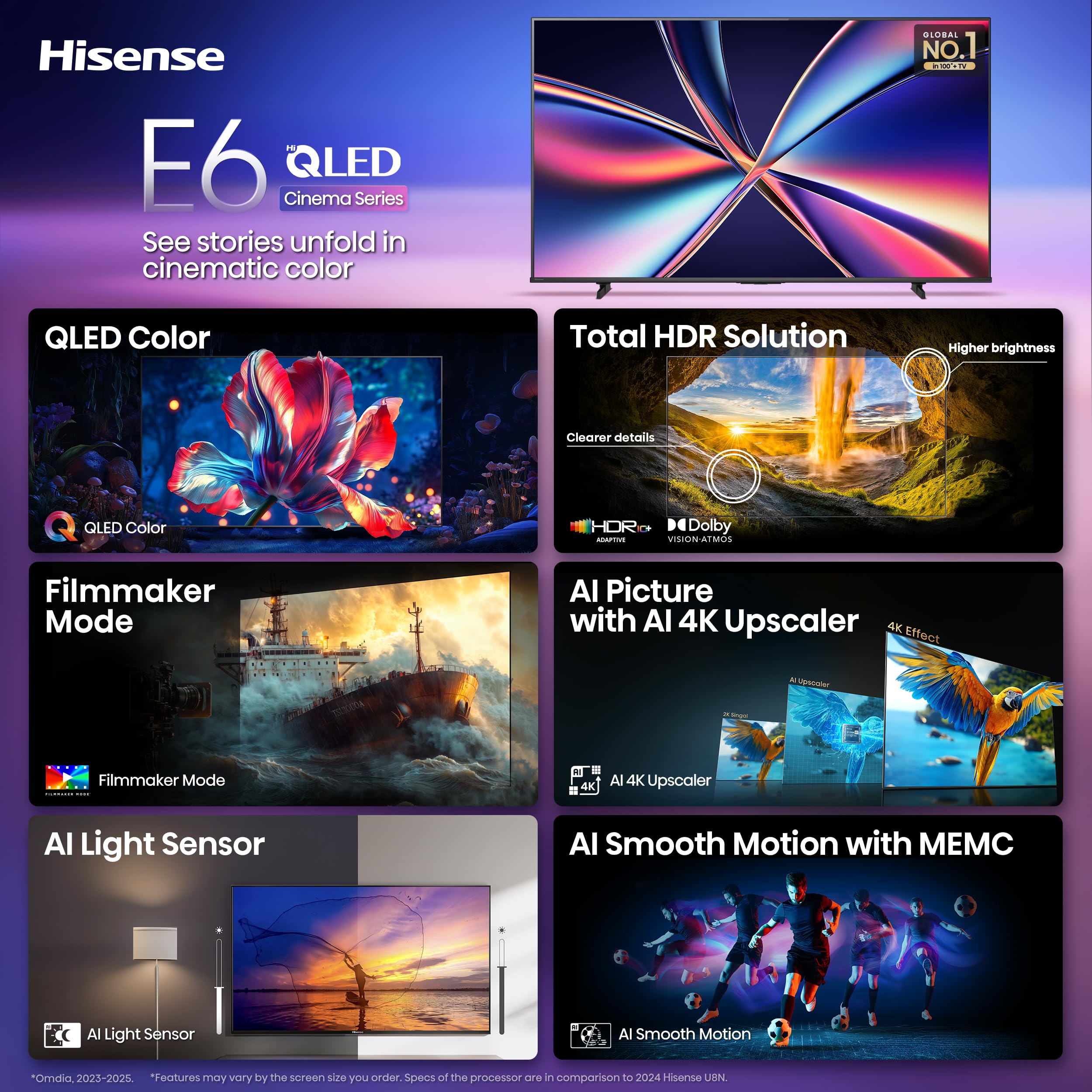 Amazon | Hisense 43インチ E6シネマシリーズ QLED 4K UHD Smart Fire
