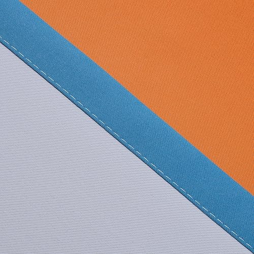Miniatura 5 de COSVIYA Cortinas degradadas para oscurecer la habitación de 63 pulgadas de largo para dormitorio de niños, bloqueo de luz, naranja y azul, 2 tonos