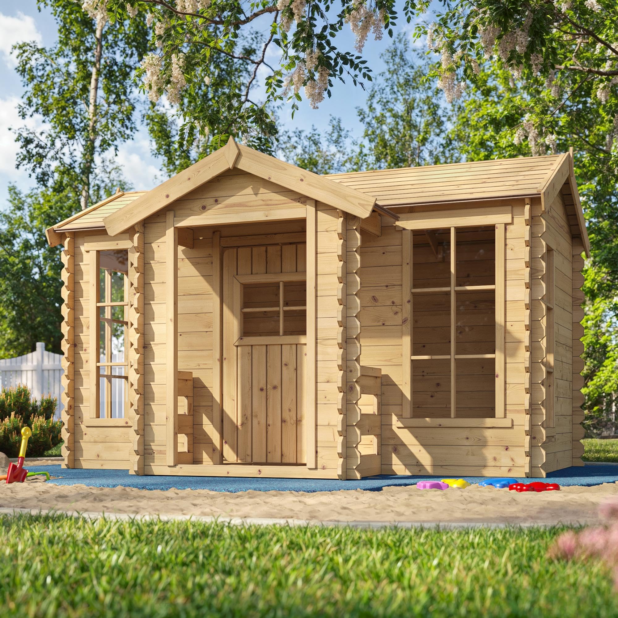 Casetta legno per bambini Timbela M520 L241xL187xA151cm 2,63m2