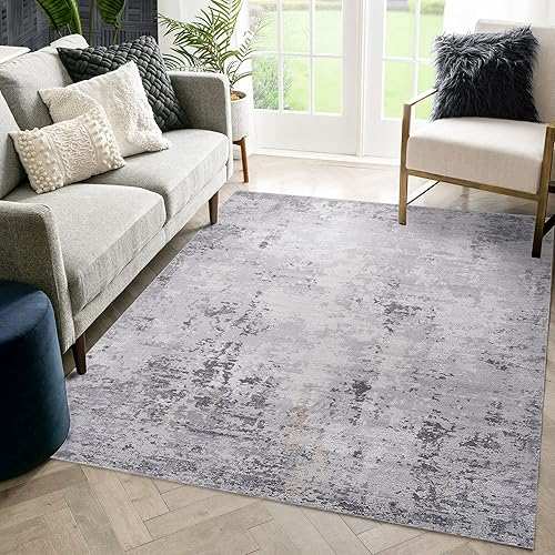 NAAR MARFI Collection - Alfombra elegante y resistente a las manchas para decoración del hogar y la cocina, tamaño (5 x 7)