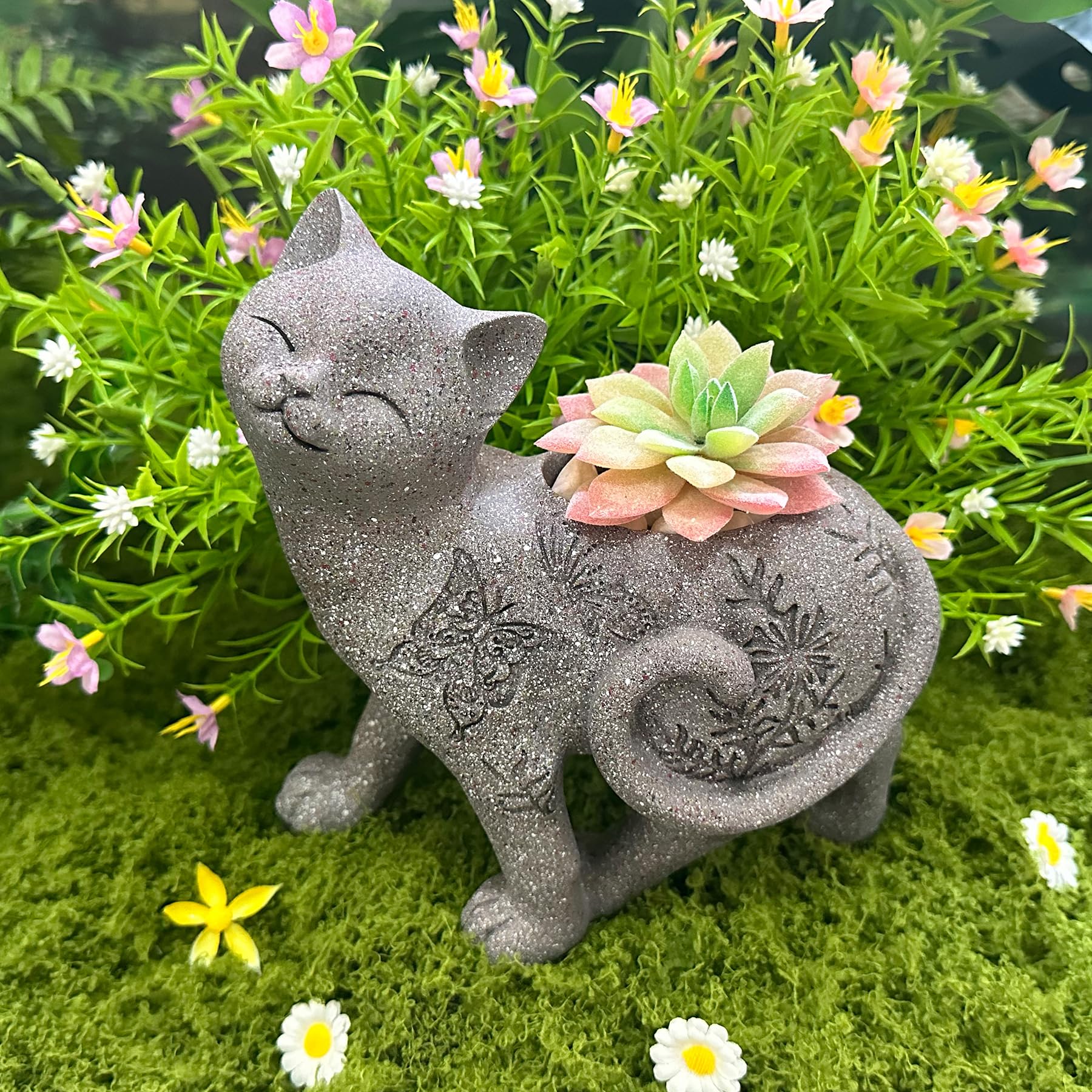 Amazon.com: Euiroet 7.9" Cat Succulent Planter Holder Figurine, Flower Pot  Statue, Decorative Modern Indoor & Outdoor Cat Planter Pot Sculpture, Garden  Animal Flower Pot, Funny Planters for Indoor Plants : Patio, Lawn