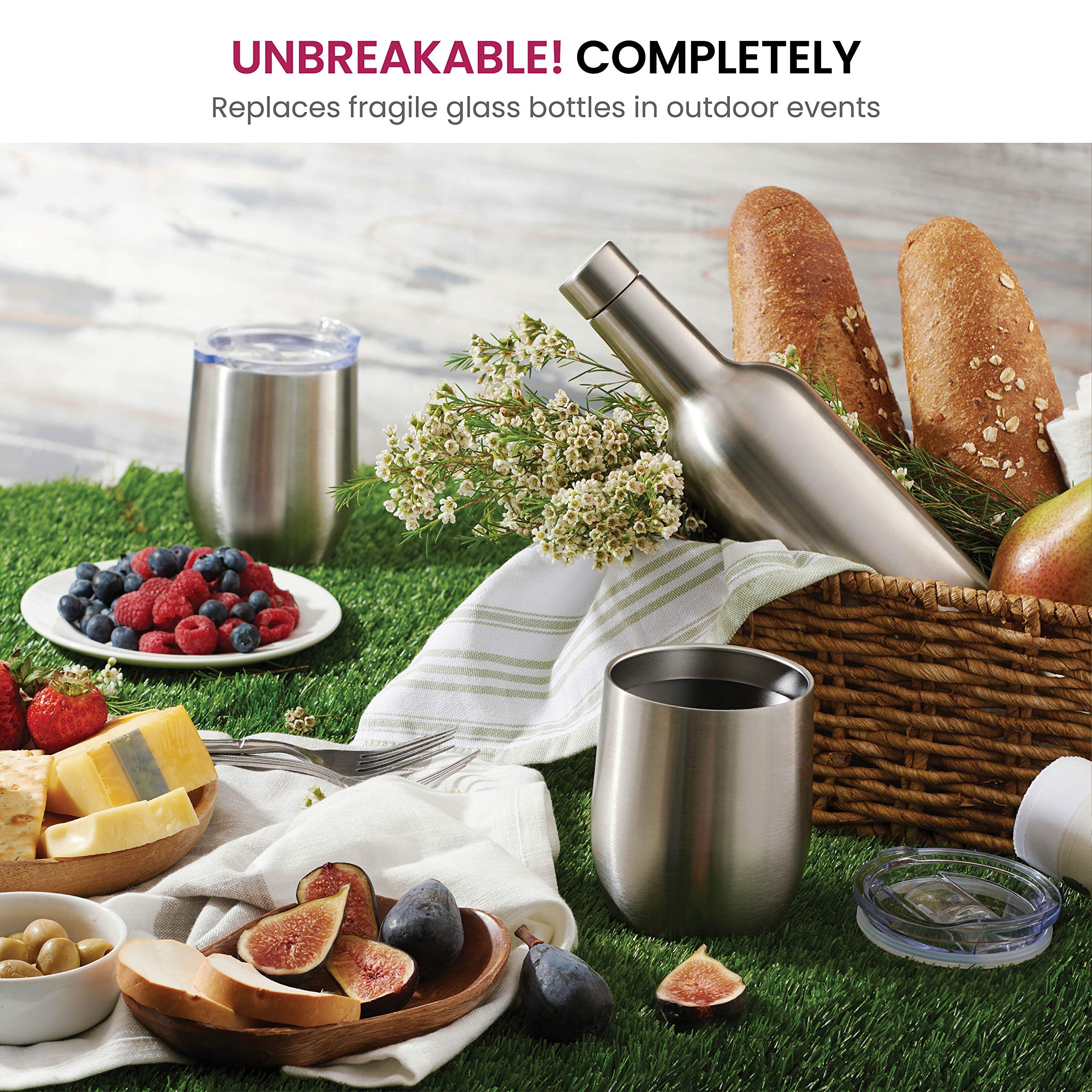 Buy Wine Chiller Gift Set VacuumInsulated Wine Bottle 750ml & Two