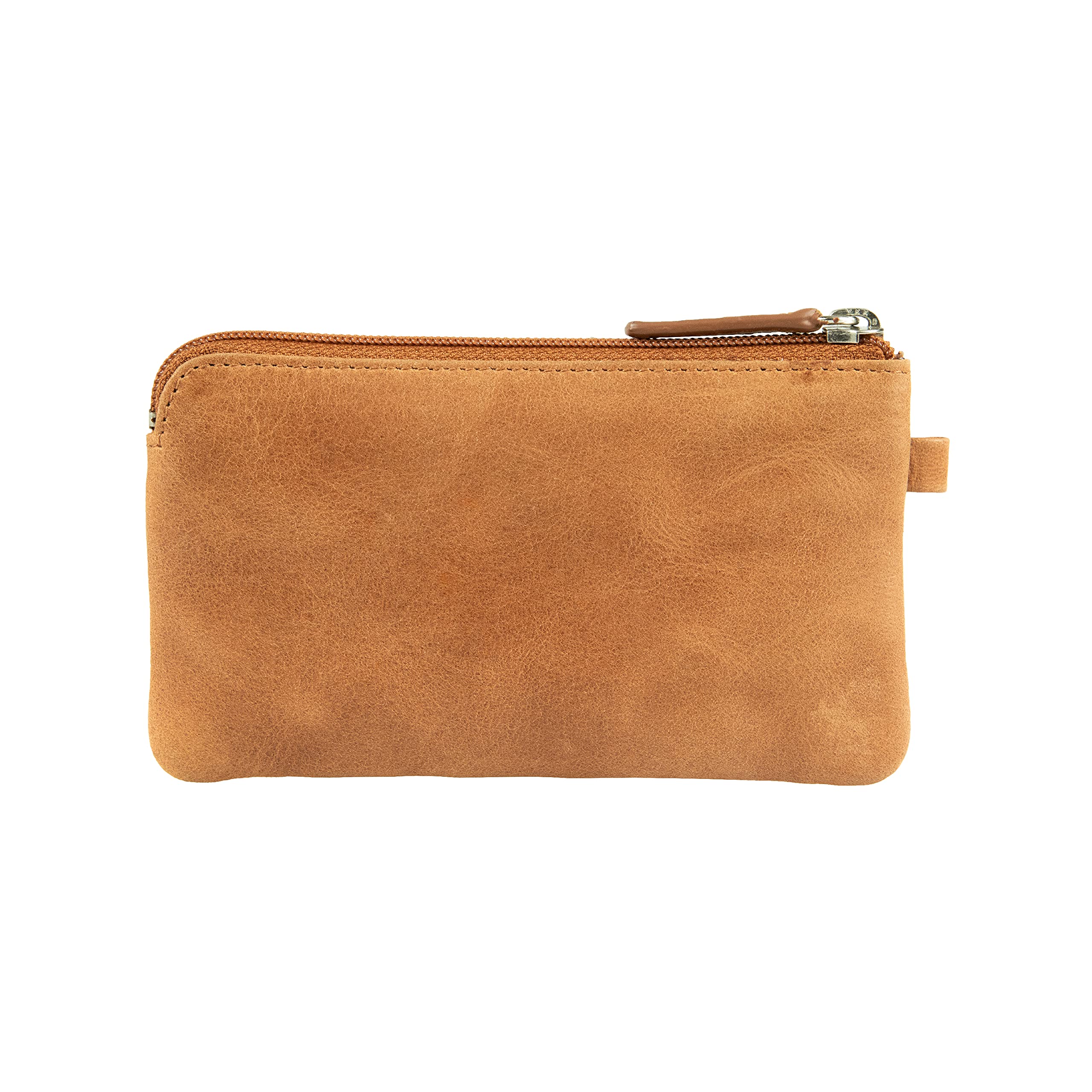 bugatti Volo Porte-clés Cuir avec Compartiment pièces et Anneaux – élégant Coffret Cadeau - Cognac