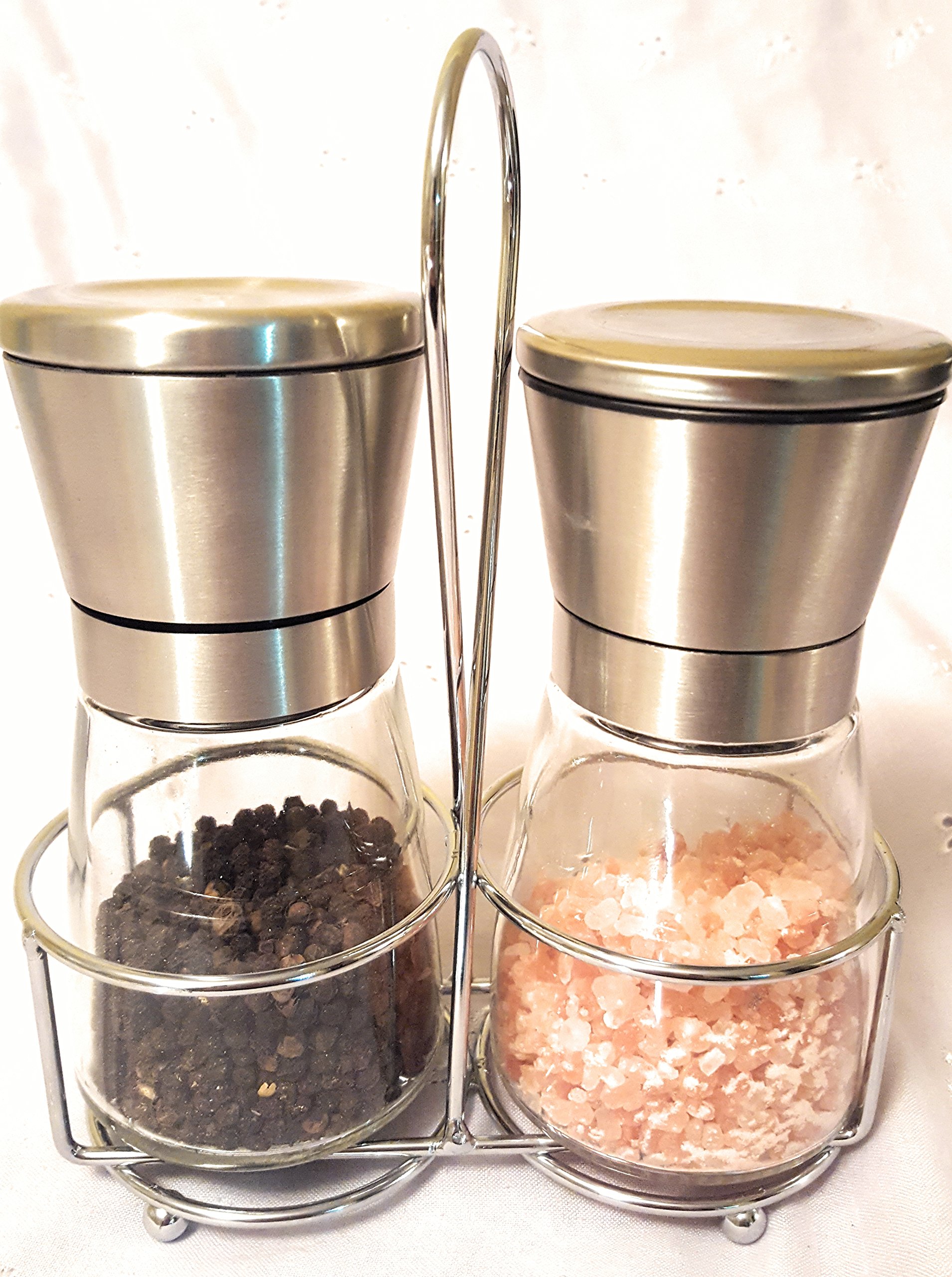 Huge Clearance Sale - Beautiful Set of Salt and Pepper Grinders. This Amazing Salt and Pepper Mill Set Has Adjustable Coarseness and Easy Refilling Mechanisms.