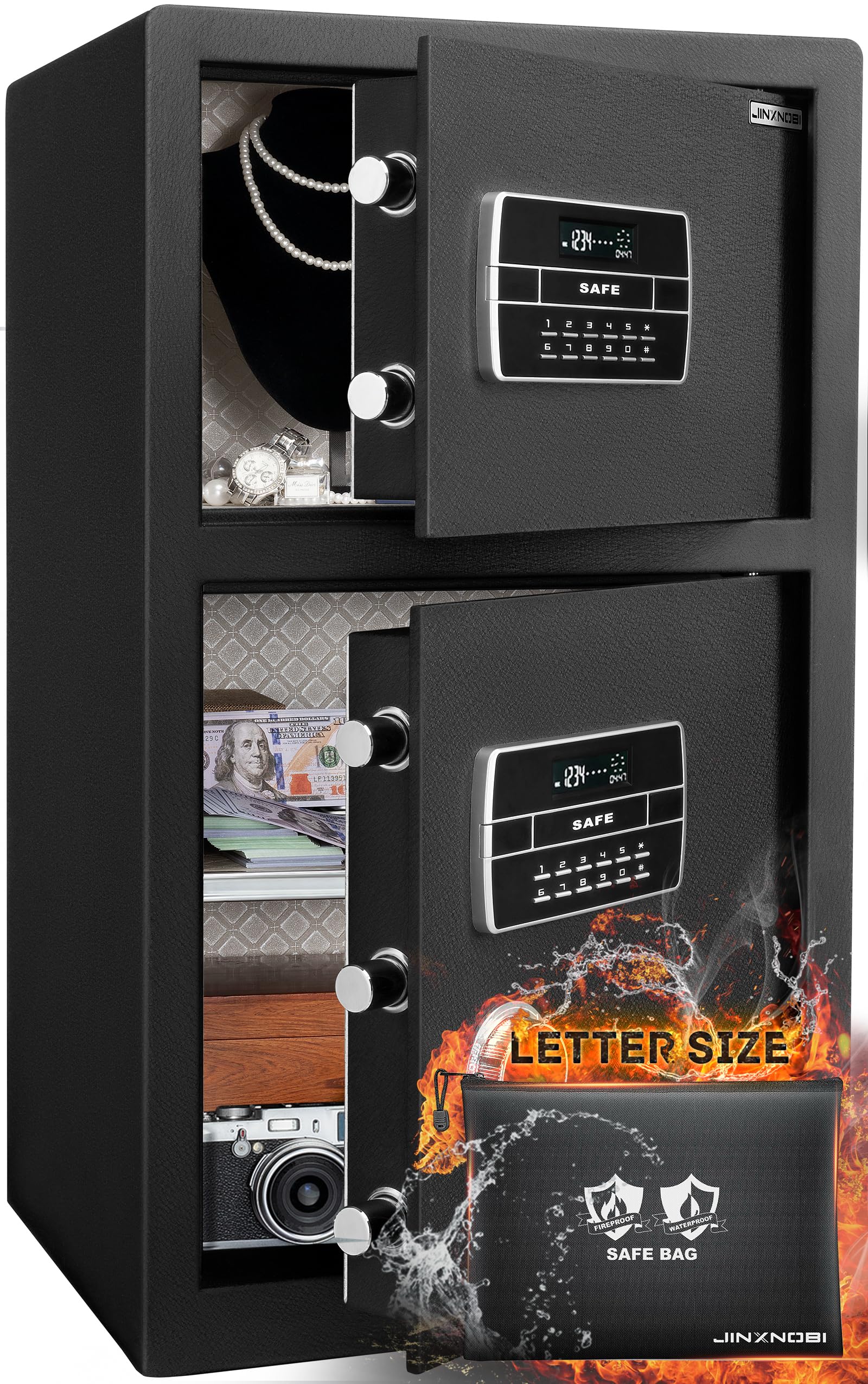 JINXNOBI Extra Large Double Door Security Safe Box, 6.1 Cubic Feet