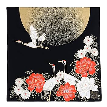 野山花合飛雙六　京ごふく　ゑり善　風呂敷　壁掛け　テーブルクロス　絹100％ 美術風呂敷 『野山花合飛雙六』｜京ごふく ゑり善