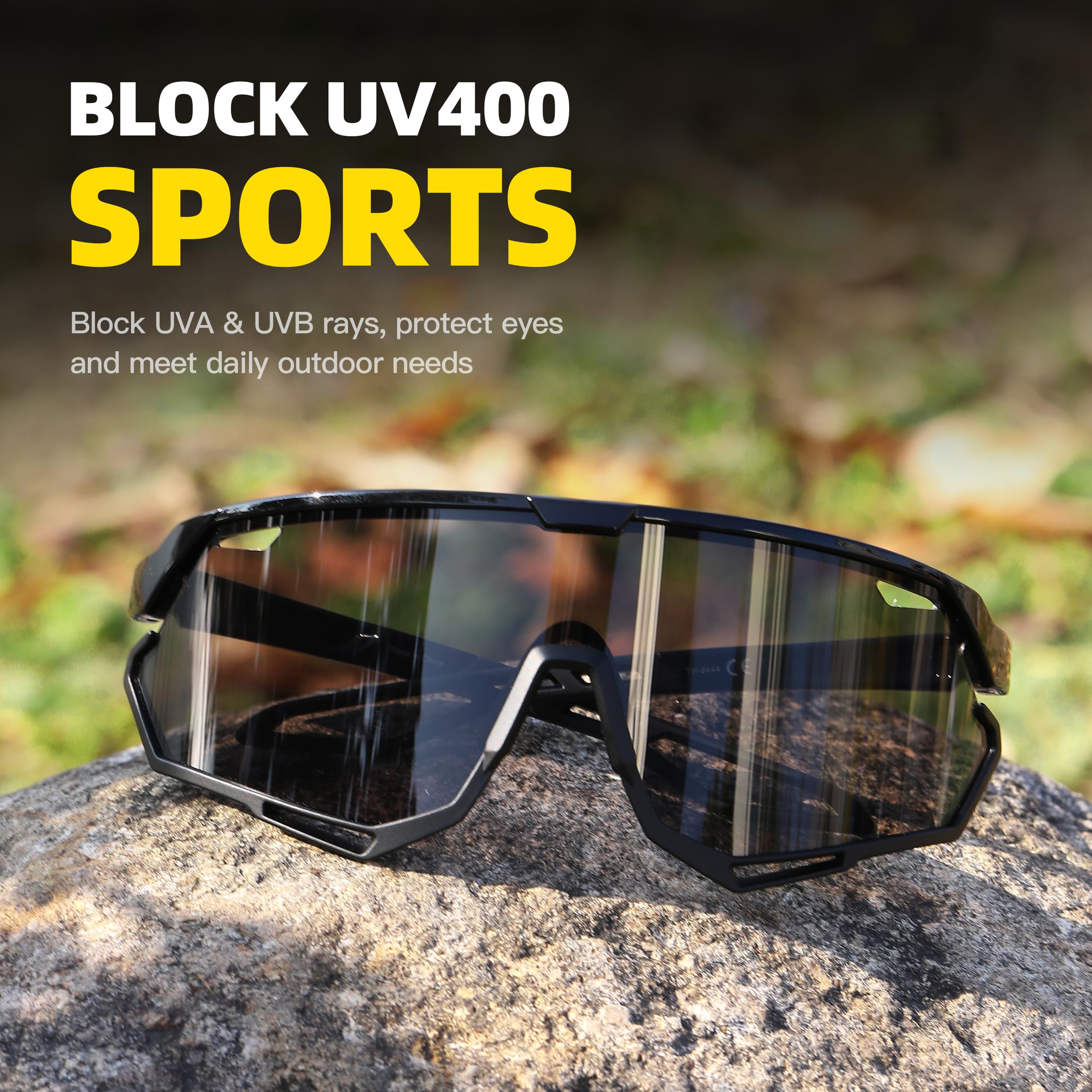 SINSPORT eyewear Occhiali sportivi Occhiali da sole Occhiali da ciclismo da uomo Donne con protezione UV400 per la guida in auto Corsa Ciclismo Pesca Occhiali da sole da golf