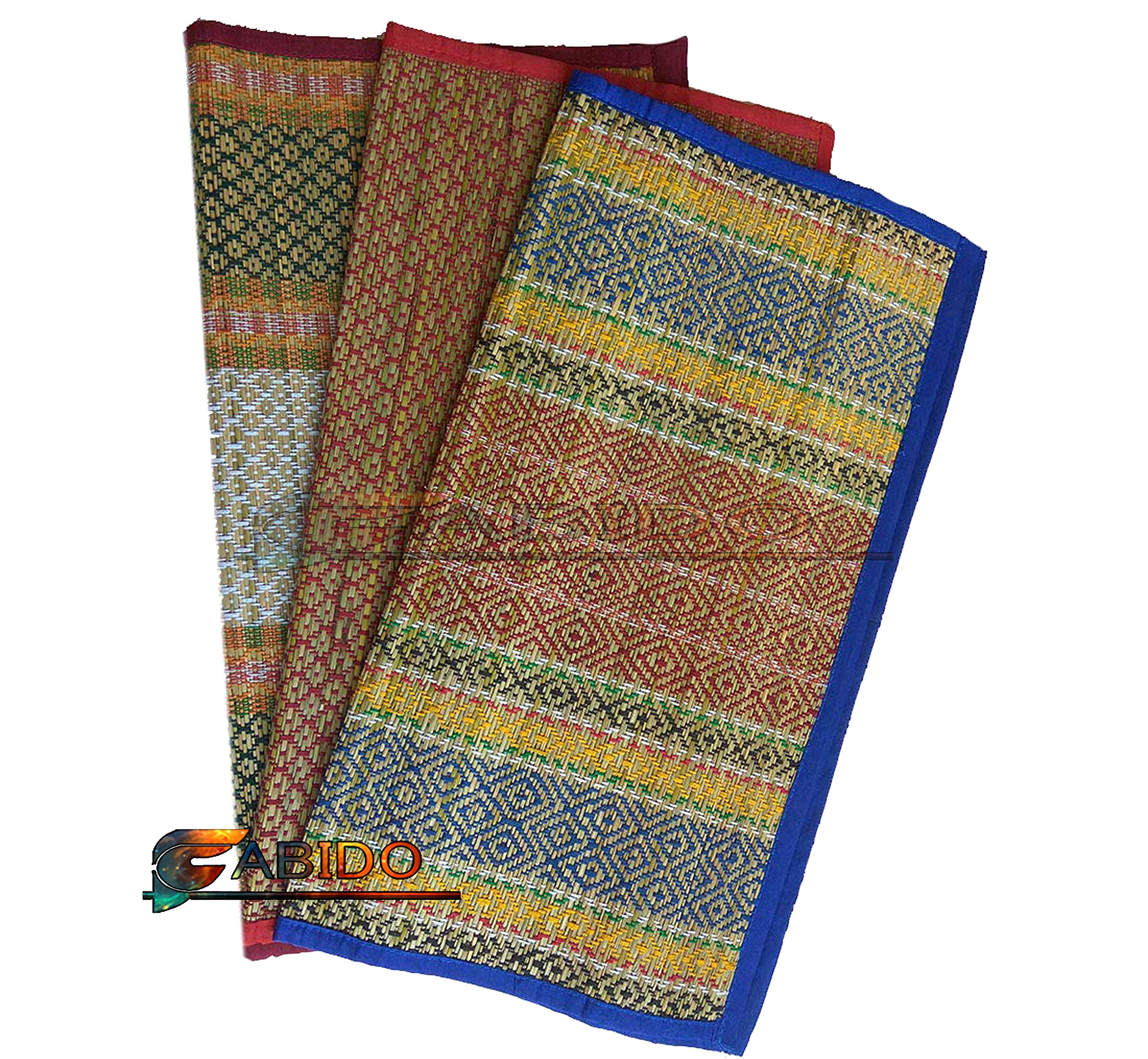 FABIDO Handmade Eco-Friendly Portable River Grass Mat for Prayer, Meditations and Puja (Multicolour, 18x18inch) -Pack of 3 (B08BHMZWRW) Amazon Price History, Amazon Price Tracker