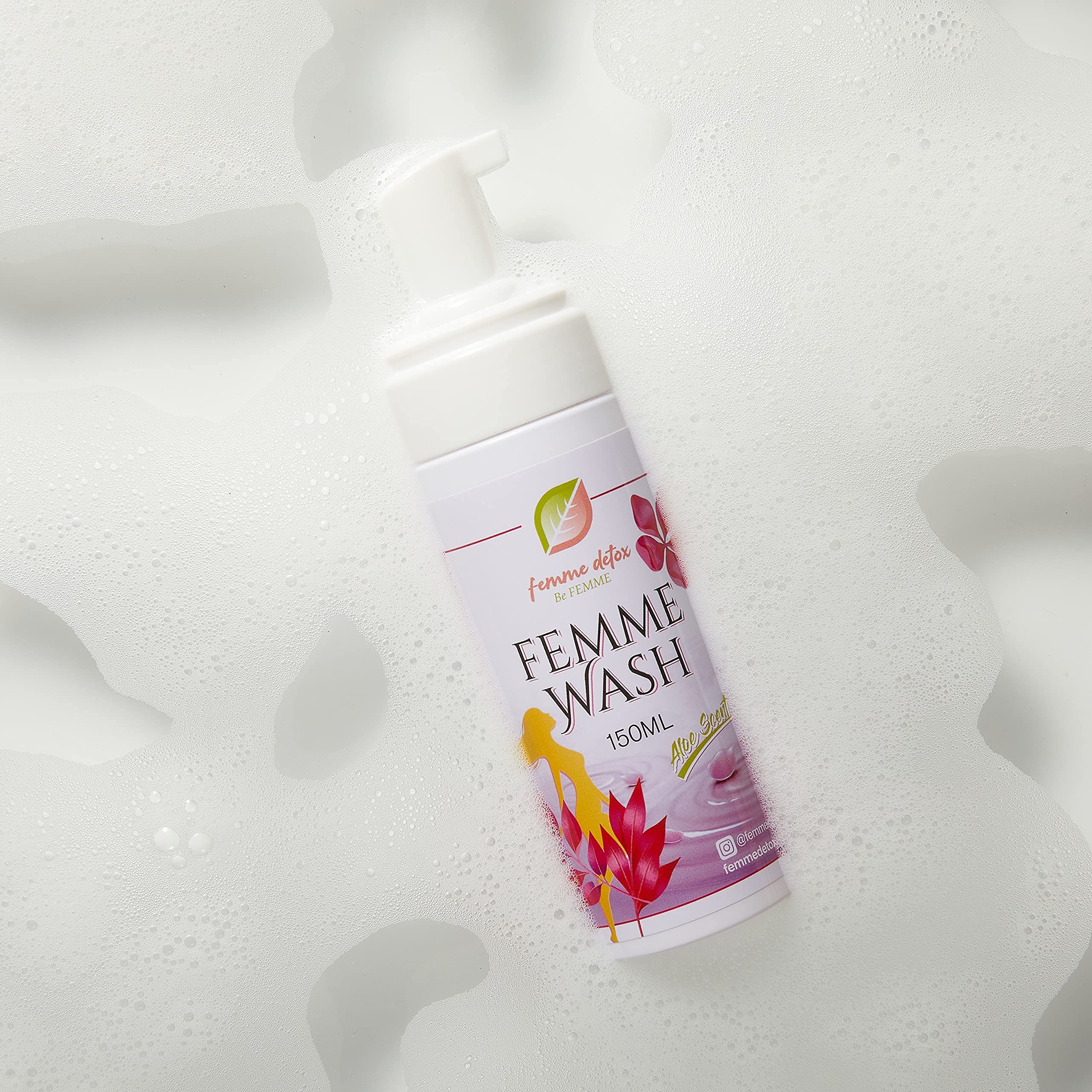 Femme Detox Femme Wash Natural Feminine Wash For Women Sulfate-Free and Paraben-Free Feminine Care to Help Restore pH Balance for Women | 150 ML