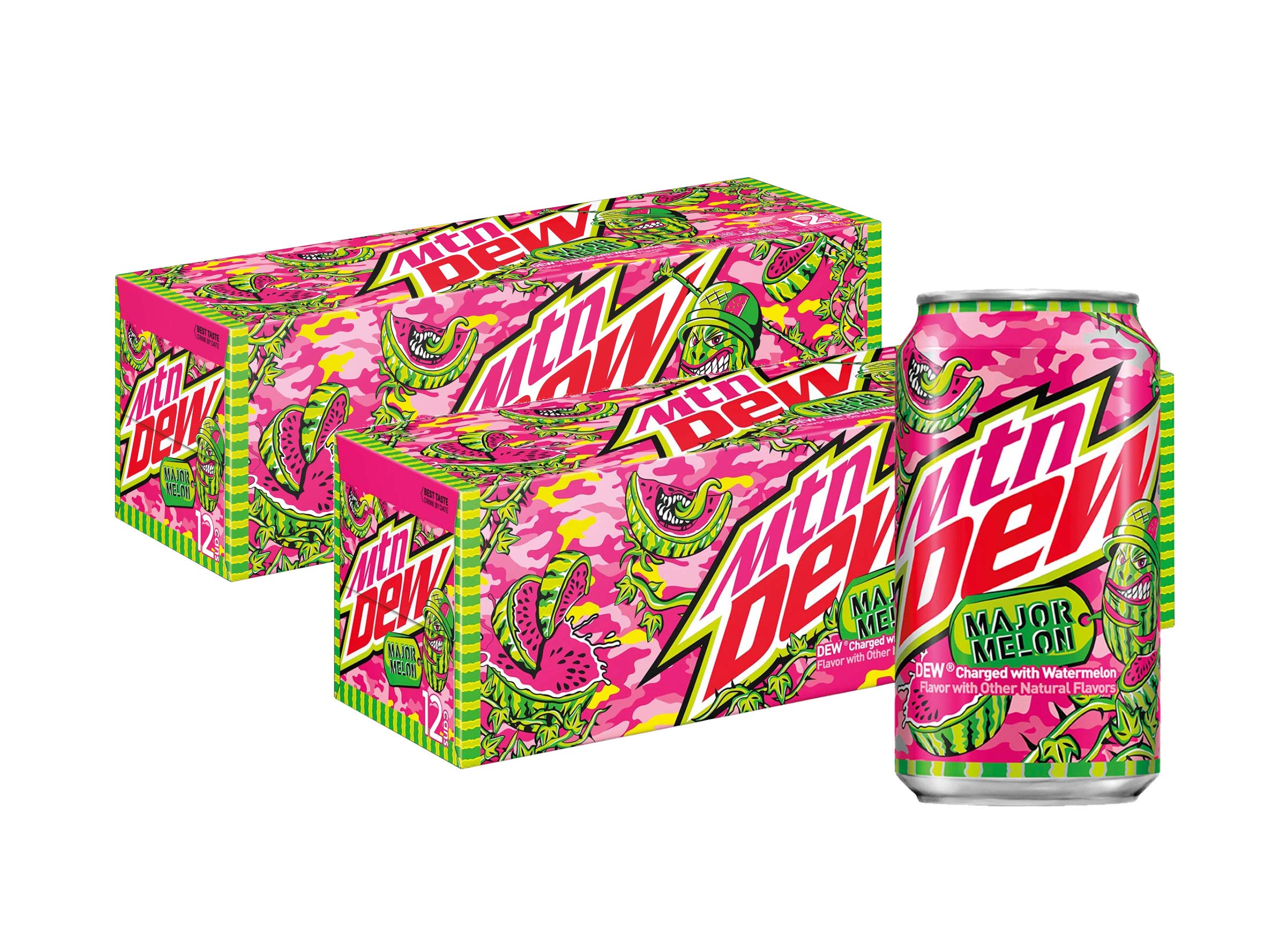 Buy ain Dew Major Melon Watermelon Flavor Soda Soft Drink 2 Cases (24