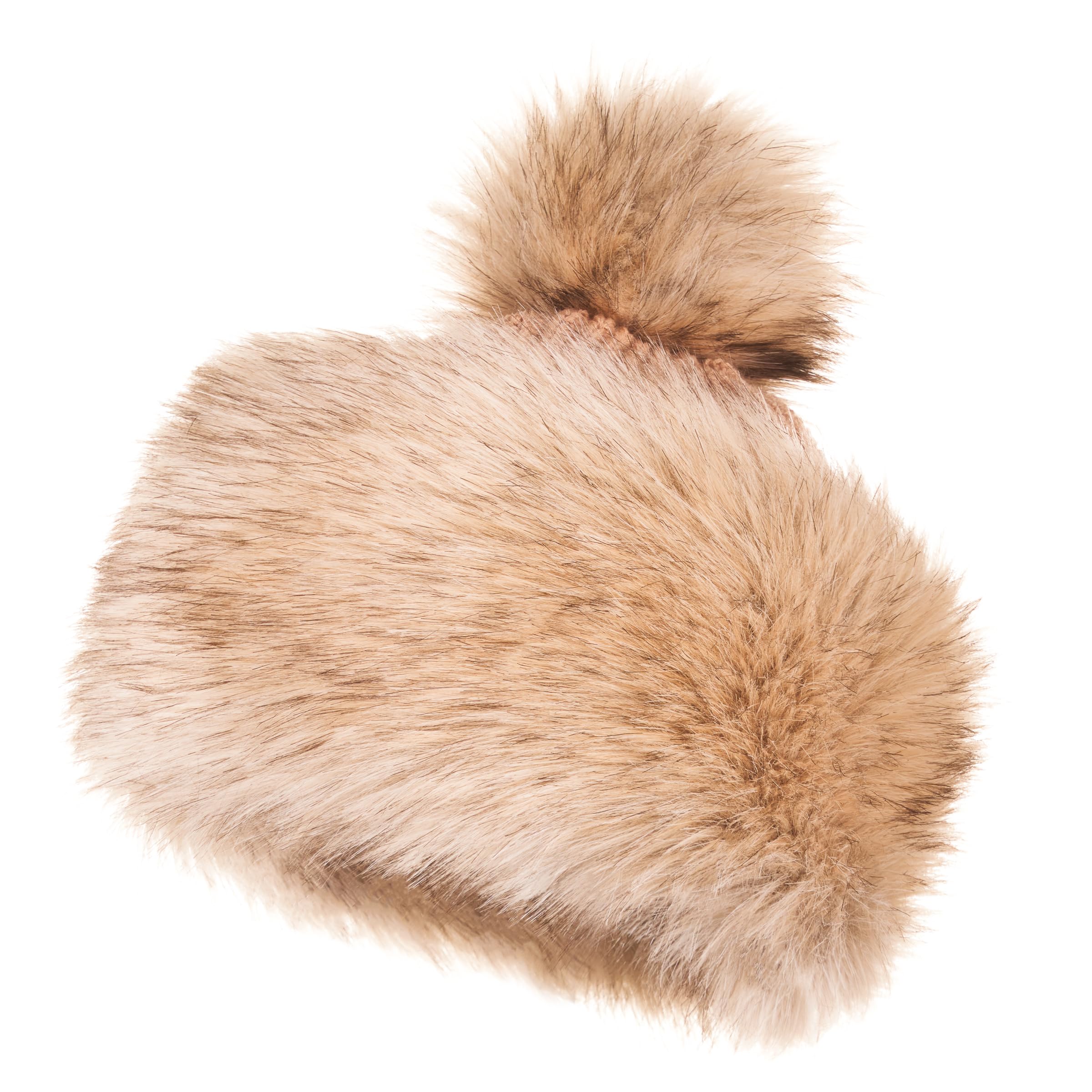 Futrzane Classic Pom Hat - Ladies Faux Fur Trim Hats - Warm Winter Cap for Women (L, Gold Classic)