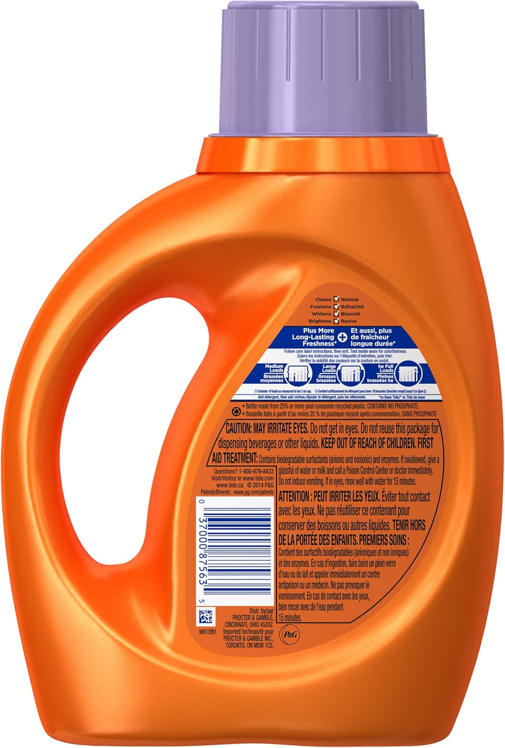 Tide Plus Febreze Freshness Liquid Laundry Detergent, Spring Renewal Scent, 1.09 L (24 Loads)