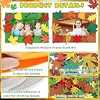 Vista 5 de Ferraycle 232 marcos de fotos de Acción de Gracias, kit de manualidades, marcos de fotos de fieltro de otoño con hojas, manualidades de cosecha