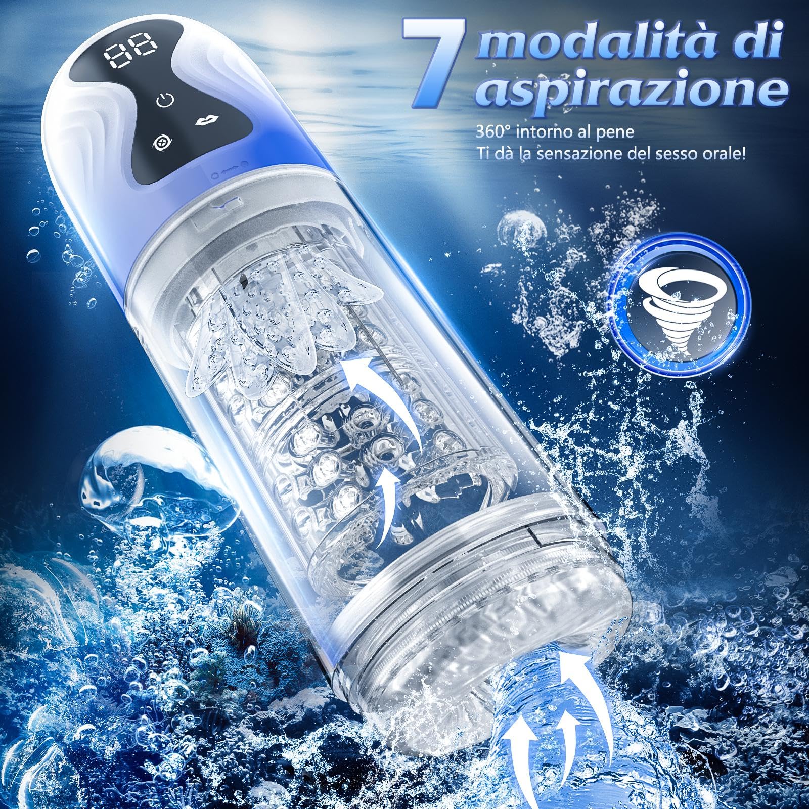 Masturbatore Uomo Sex Toys - Sex Toy Realistico Masturbatori per Uomini Maschile Tascabile Reale Sexy Giocattolo Erotico per Sesso, Pene Pompino per Gli con Vagina Finta Spinta Giocattoli Sessuali