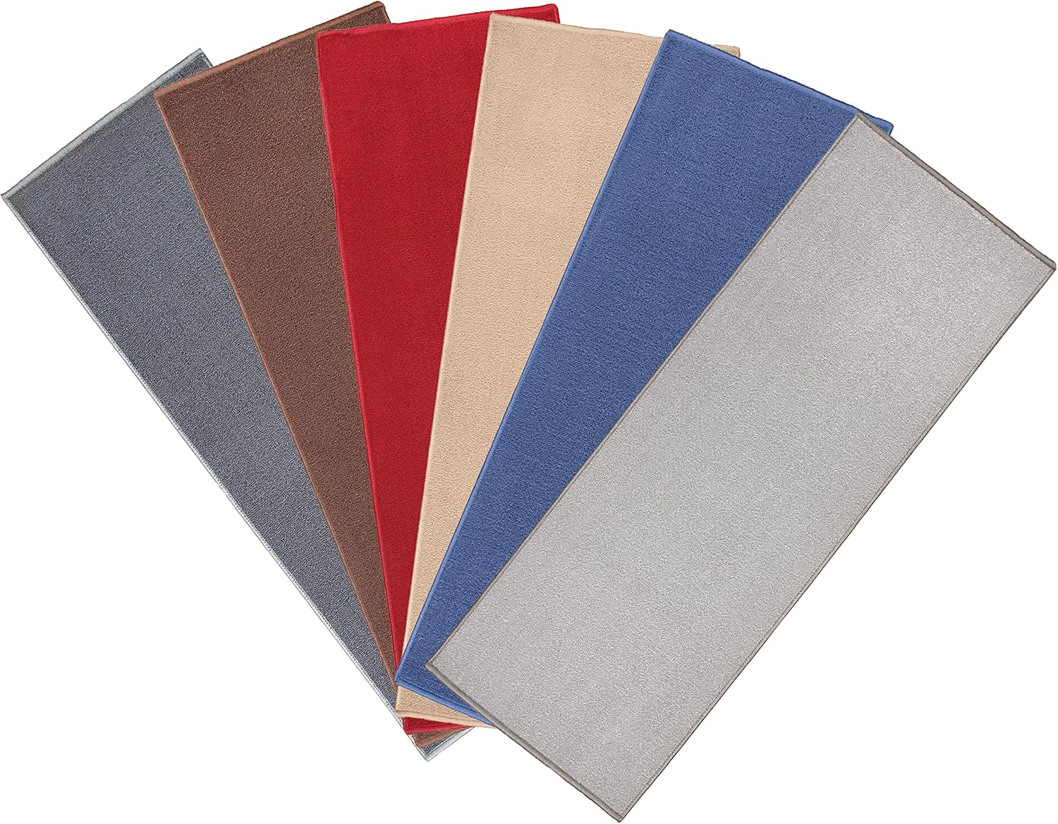 Arkwright SC Jakarta Area Runner Rug Mat - Non Skid Latex Backing Floor Rugs for Home, Kitchen, Outdoor (20x60 in, Silver)