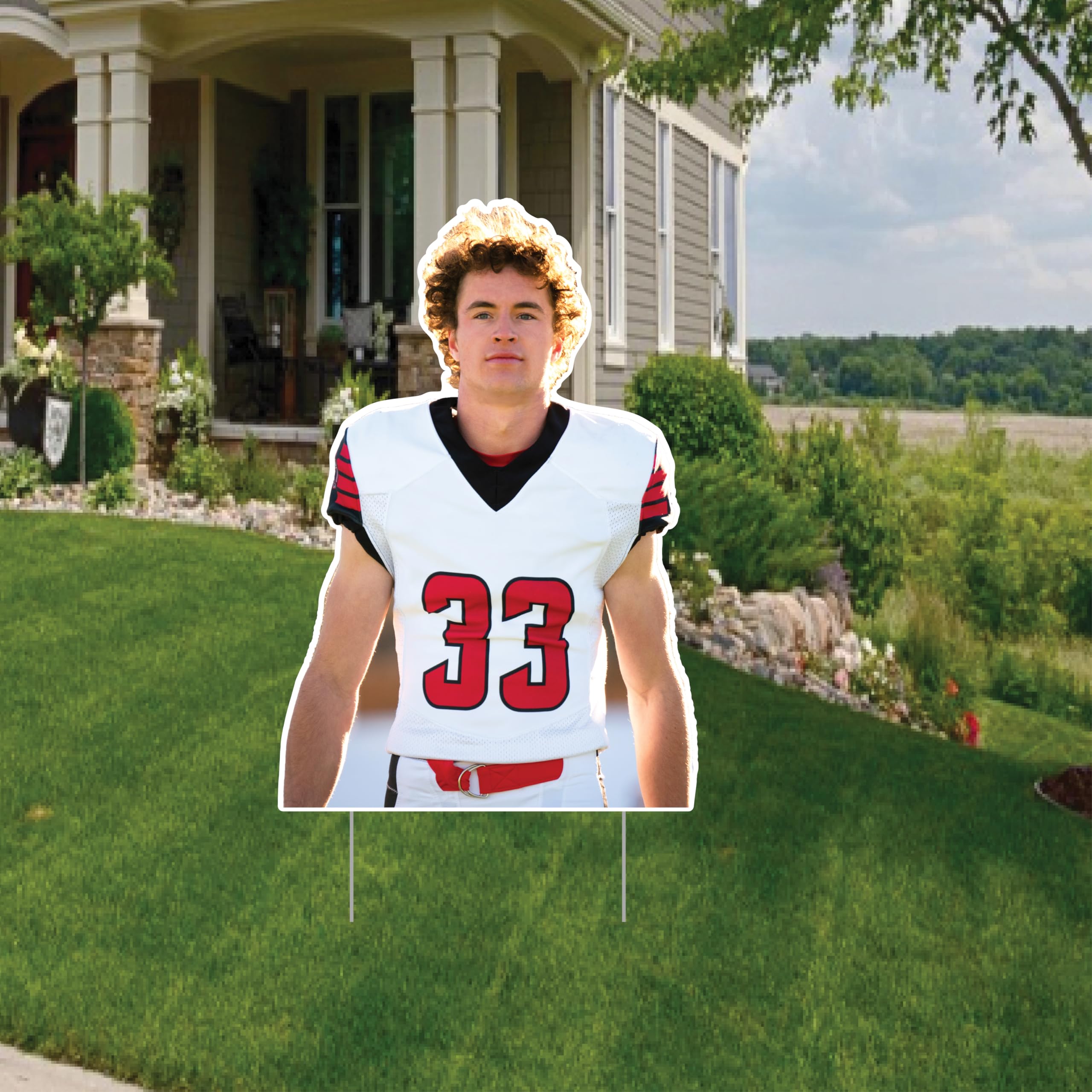 Amazon.com : Custom Photo Football Player Yard Sign, Any Photo Sports ...