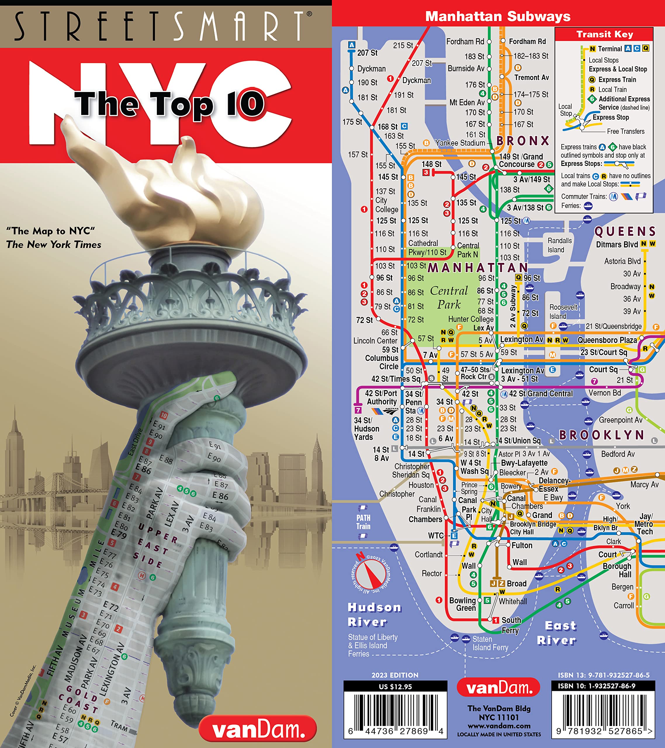Streetsmart NYC Top 10 by Vandam Streetsmart NYC Top 10 by Vandam: The Top 10 the Top 10: 11 Map – Folded Map, 1 April 2025