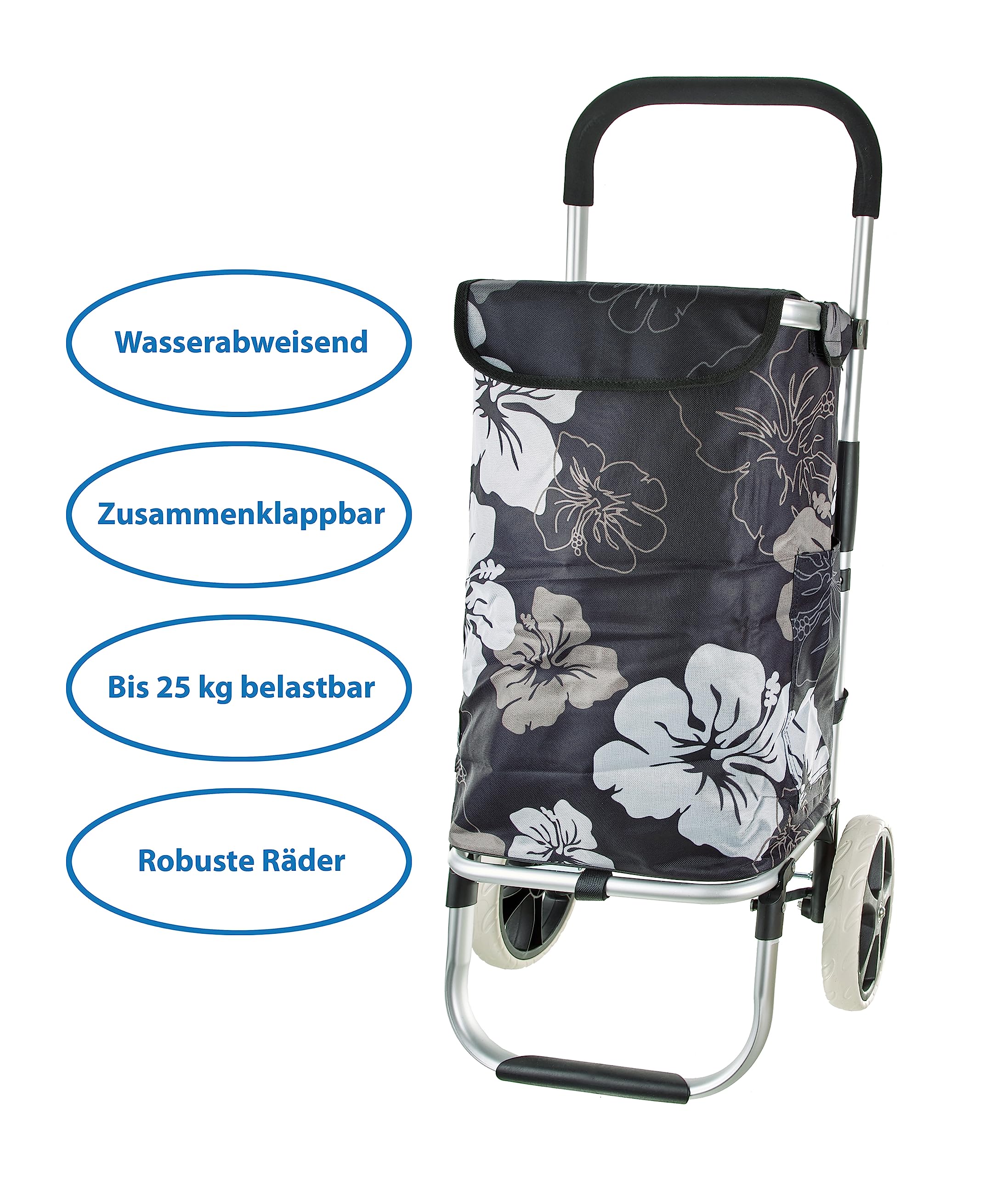 Robuste & leichte Goldhofer® Aluminium Trolleys mit Kühl- und Stufenfunktion (AluSquare, Grau Blume)