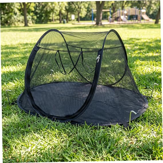 Outdoor Cat Tent, Portable Foldable Cat Outdoor Enclosure, Stable Pet Playpen For Cats & Dogs, Black.