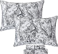 Vista 46 de FADFAY Juego de sábanas de rosas rojas, ropa de cama vintage floral de rosas elegantes, ropa de cama estilo rústico, 100% algodón egipcio percal