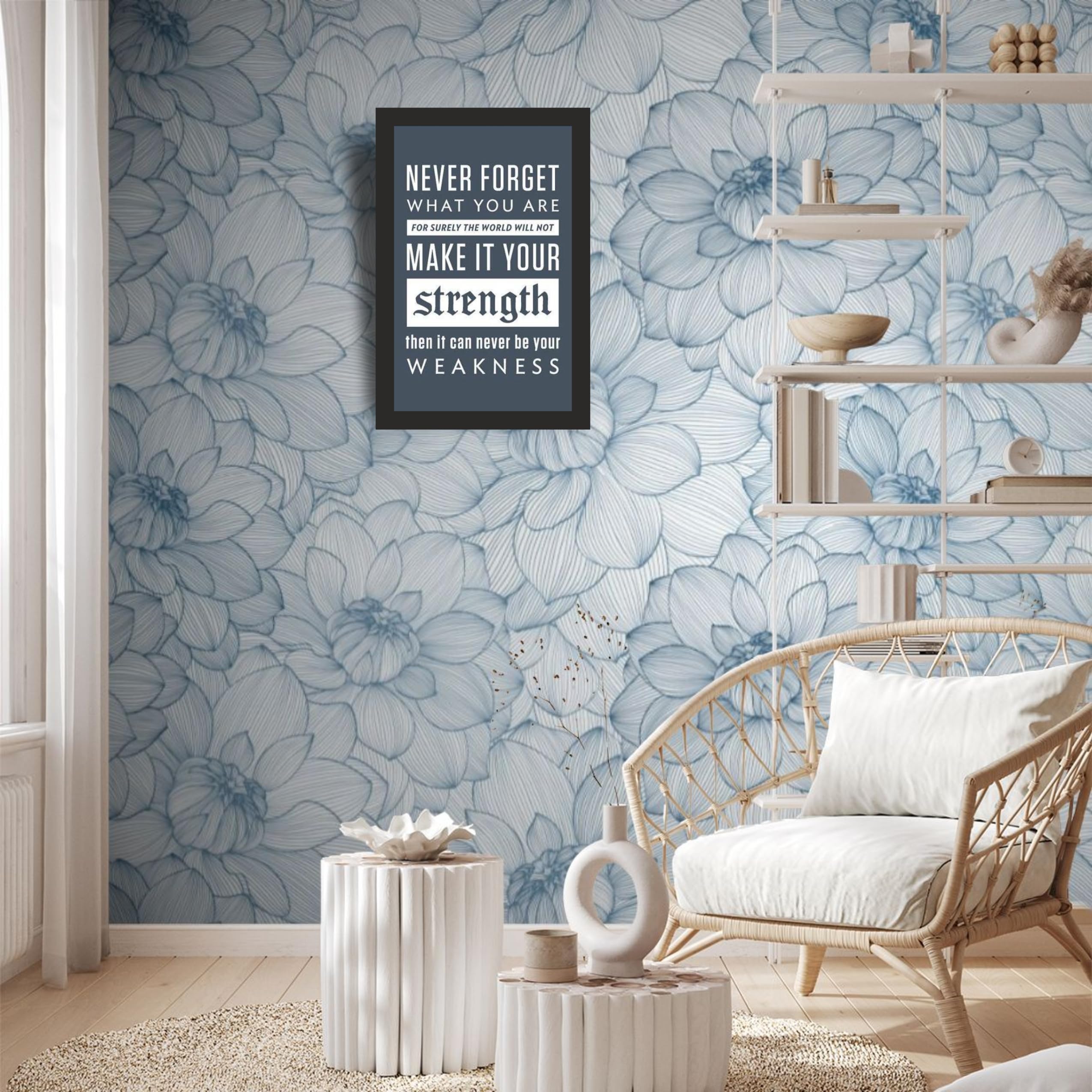 Never Forget What You Are Wall Art Photo Frame A4 Black