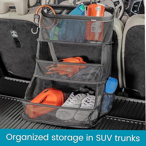 Miniatura 5 de High Road CarCubby Organizador de coche para el asiento trasero, asiento delantero o maletero de SUV con 3 contenedores de fácil visión