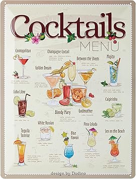 2 Targhe Metalliche Vintage Per Cocktail - Poster Ricette 20x30cm Per Bar E Casa - Foto 10