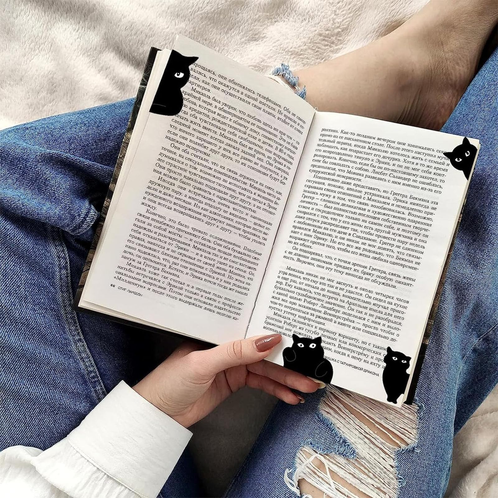6 Segnalibri Magnetici Gatto - Divertenti E Colorati Per Appassionati Di Libri - Foto 10