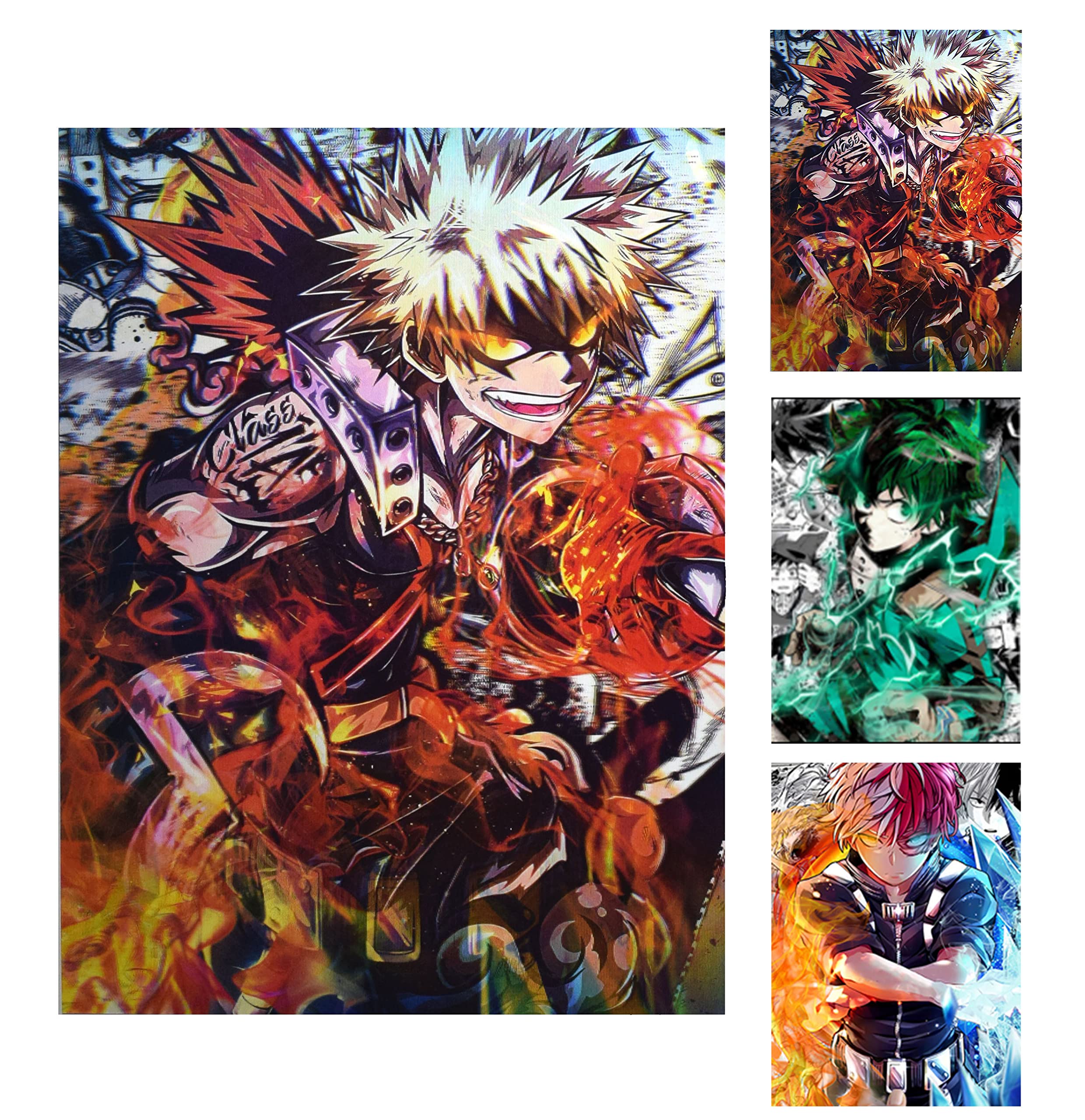 Buy Midoriya Izuku Poster,Bakugou Katsuki Posters,Todoroki Shoto Poster,Anime Poster