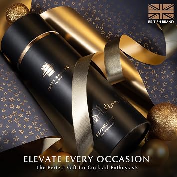 Cocktail Making Kit - Beautifully Presented Cocktail Shaker Set - Premium Cocktail Set with Cocktail Shaker and Bar Accessories for Home Pub - Cocktail Gift Set in a Beautiful Gift Box