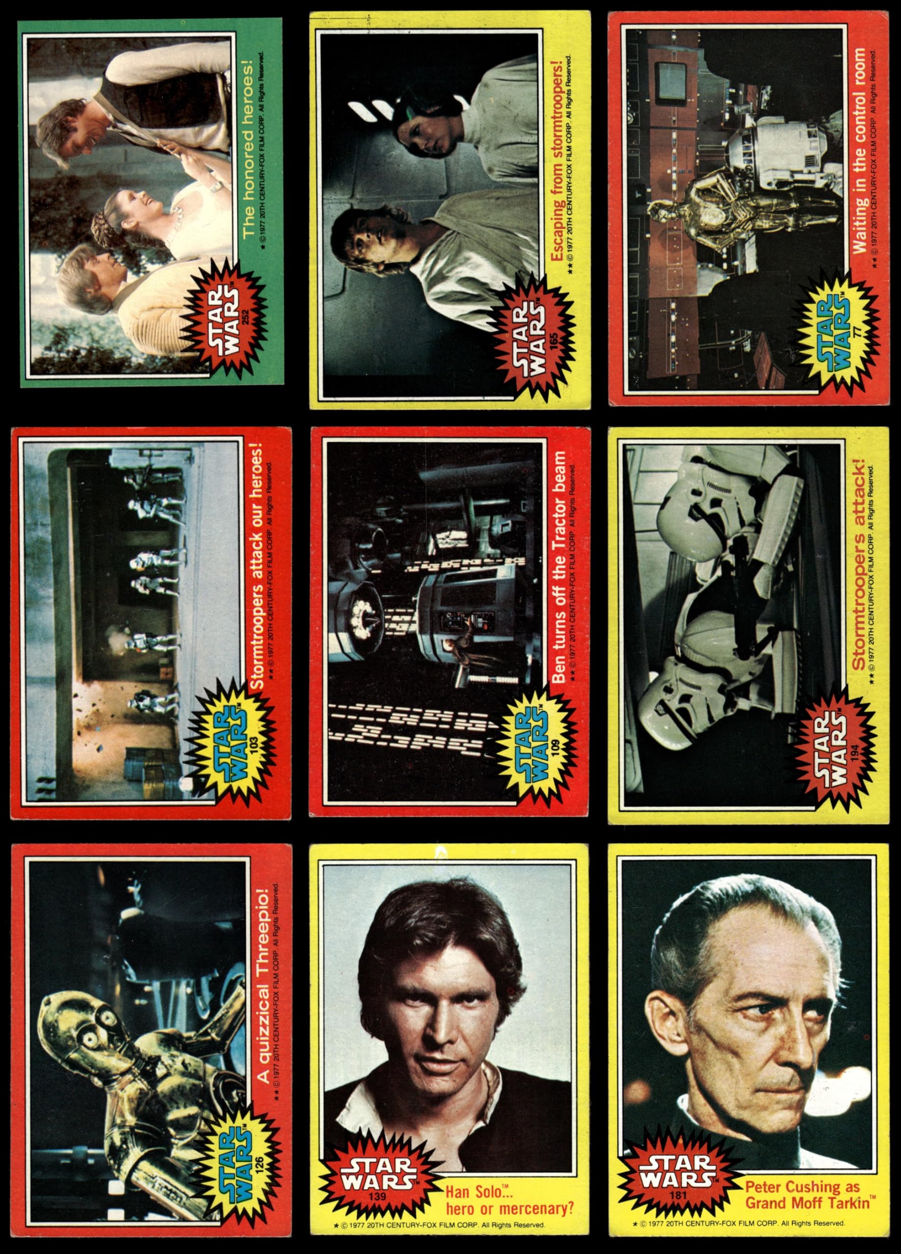 1977年製!STAR WARSカード·ソロ&レイア·2枚セット① 1977年製!STAR WARSカード·ソロ&レイア·2枚セット① 1977年製!
