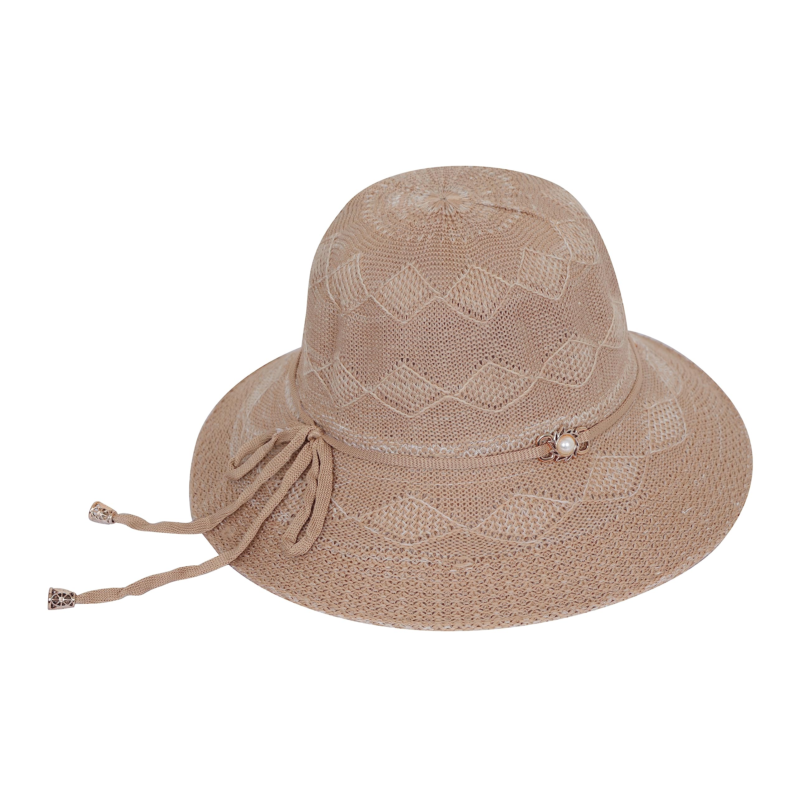 FabSeasonsLong Brim Beach and Sun Hat/caps for Women & Girls