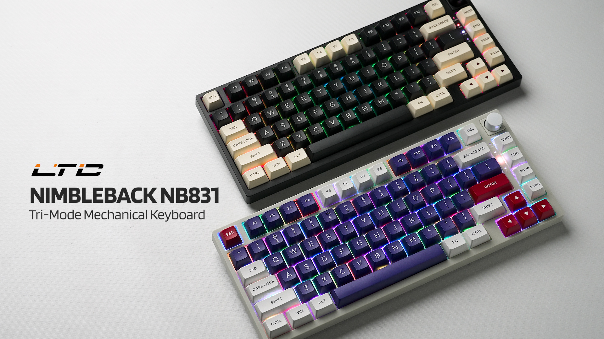 LTC Nimbleback 有線メカニカルキーボード ホットスワップ対応 104キー RGB バックライト付きゲーミングキーボード
