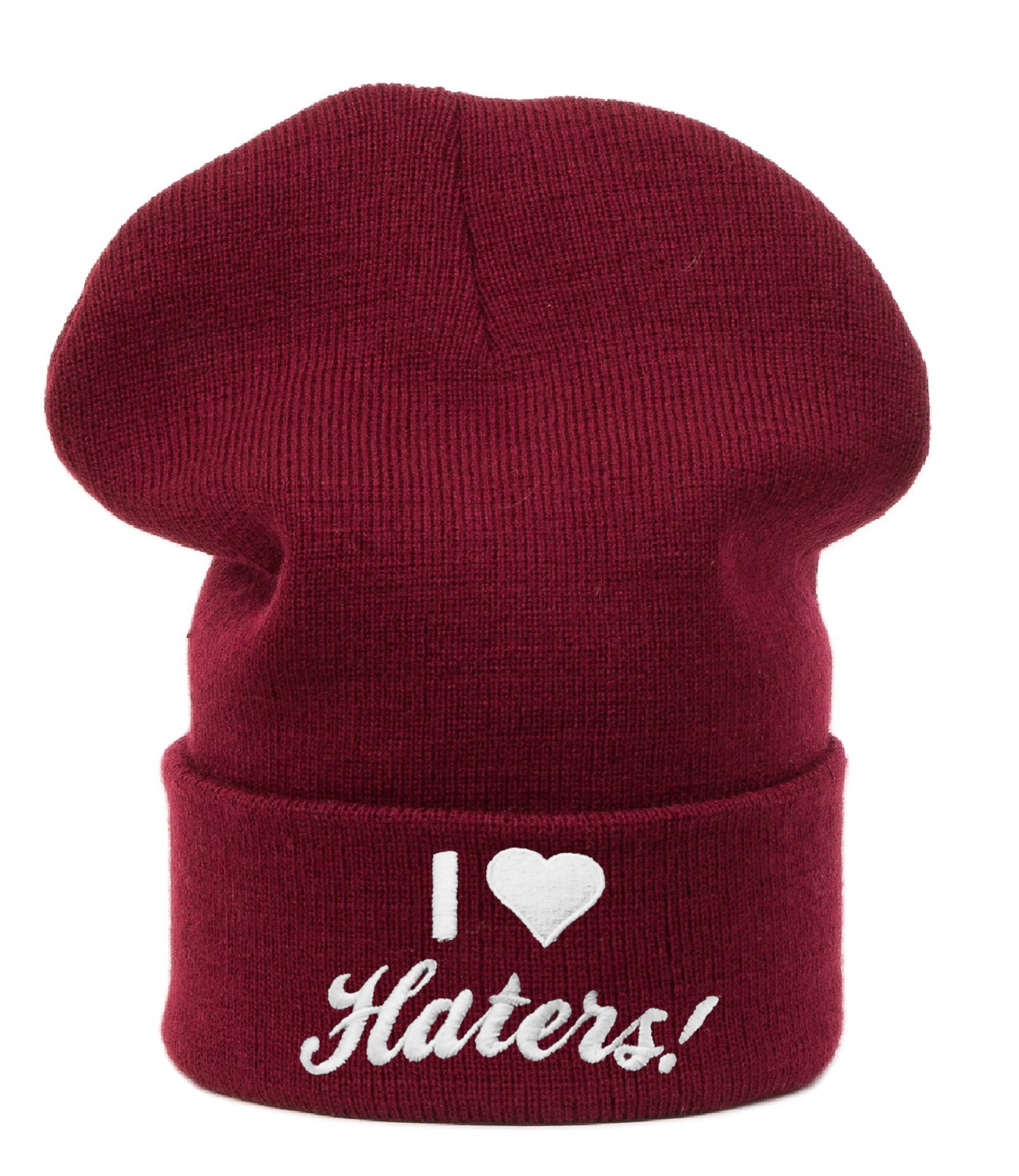 Morefaz Winter Worm Beanie Hat Men's Women's Oversized Baggy Hats Easy Swag Meow Bad Hair Day I Love Haters MFAZ Ltd
