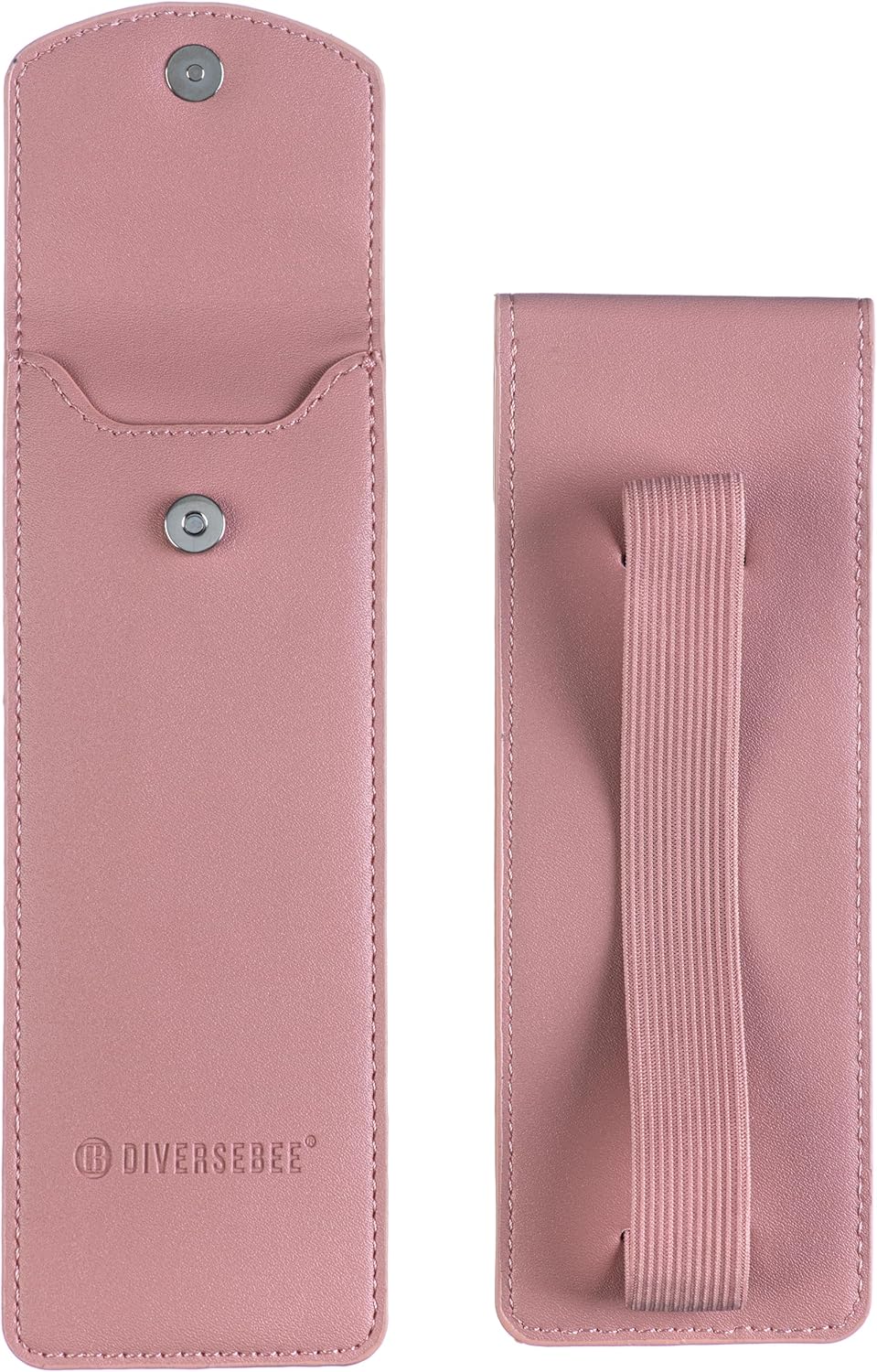 DIVERSEBEE Adjustable Elastic Band Pen Holder for Notebooks, Pen Sleeve Pouch for Journals, Pencil Holder, Bible Planner Accessories, Cute Pencil Case (Peach)