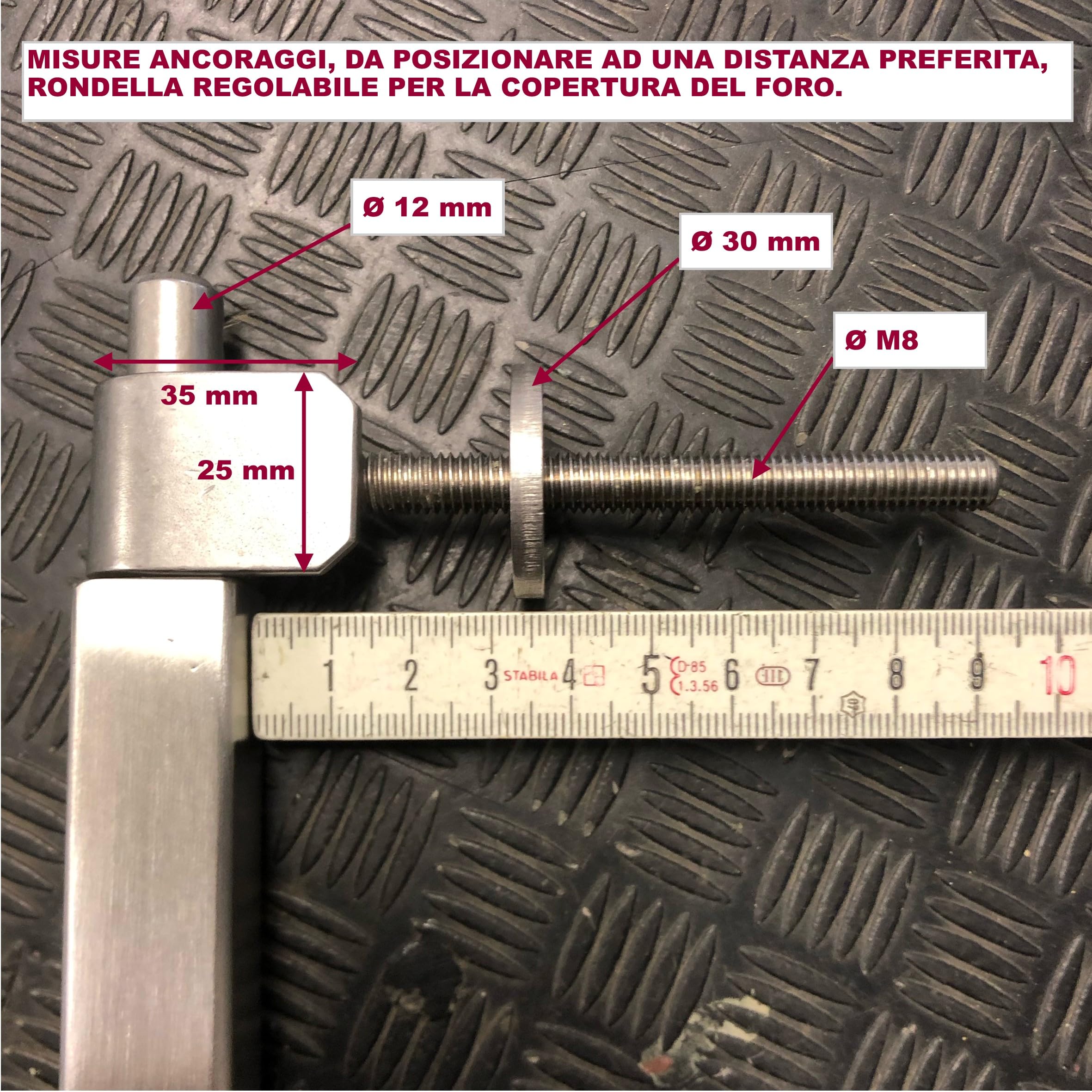 Barre anti-intrusion de sécurité - acier inoxydable 316L - extensible de 700 à 1200 mm. - anti-effraction - antivol - pour portes, portes et fenêtres - résistant - haute qualité - DimAccessoires