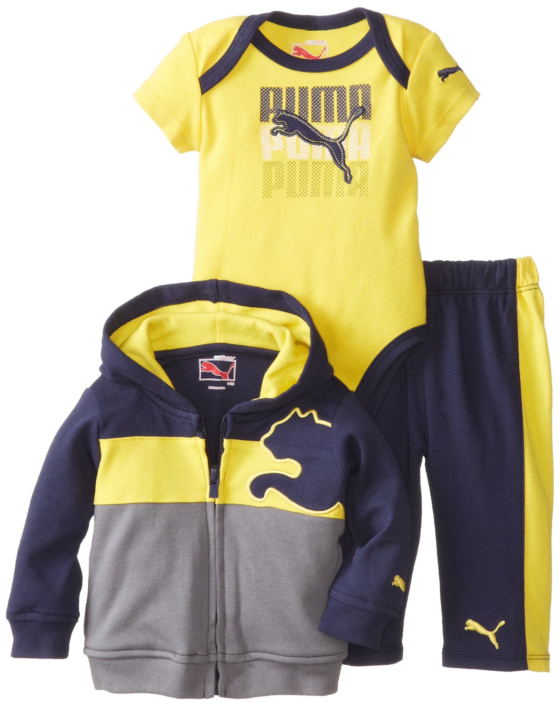 PUMA - Kids Baby Boys Infant Cat Interlock Jacket Set