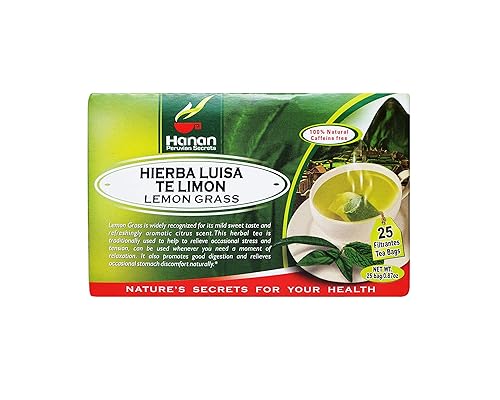 Miniatura 6 de Hanan Secretos peruanos Hierba Luisa Te Limon  100 % hierba de limón natural  25 bolsas de té  Ayuda naturalmente en aliviar el estrés, la tensión y