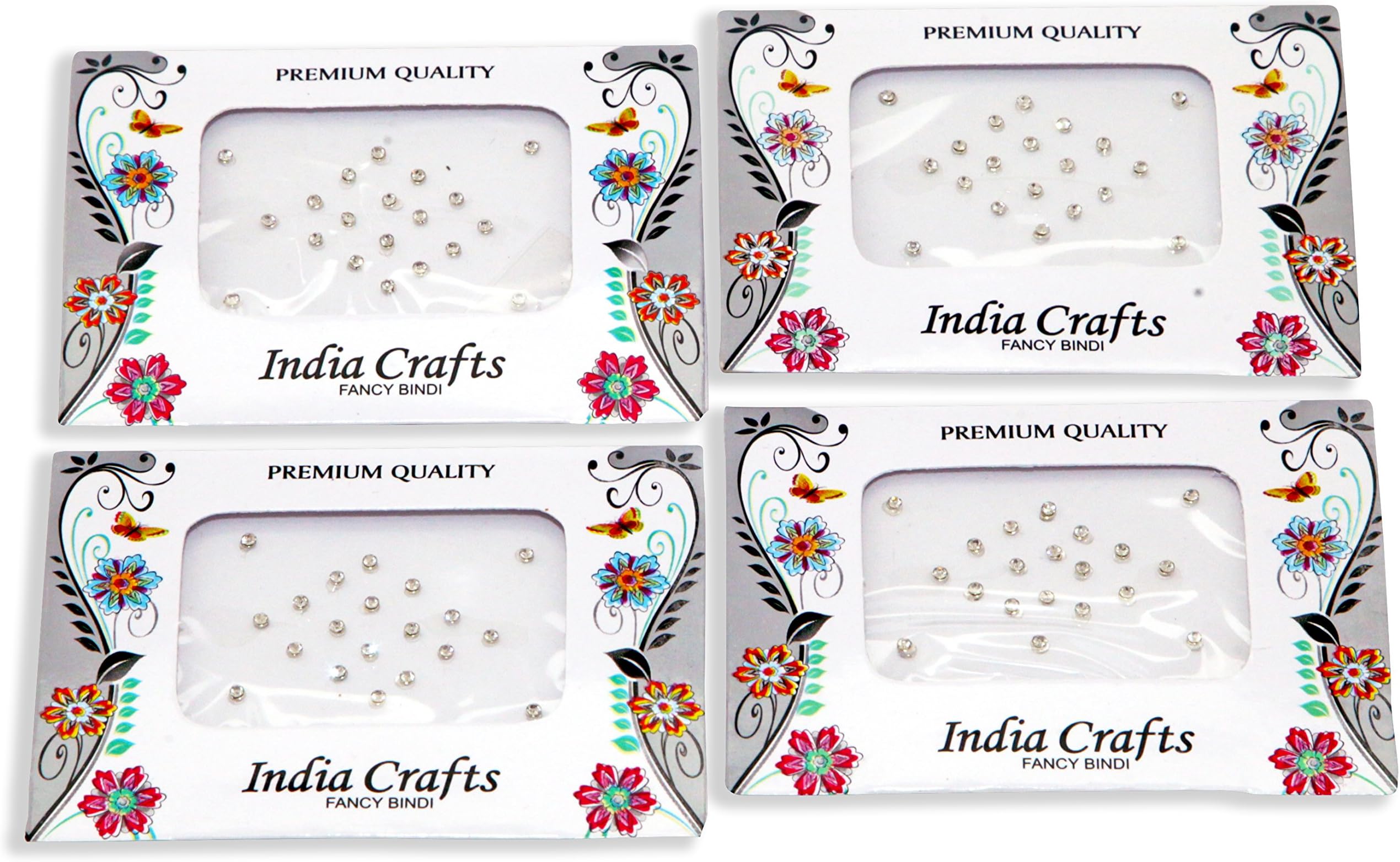 120 Bindi Dots Diamond Crystal Fake Nose Stud/Ear Stud Bindi Stickers Bindi Crystal