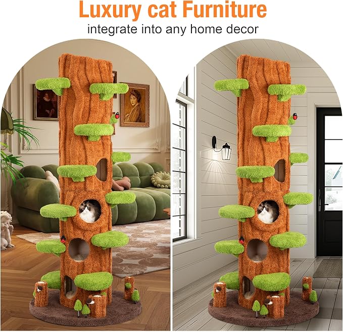 Árbol para gatos grande KAMABOKO multi-niveles verde miniatura 6