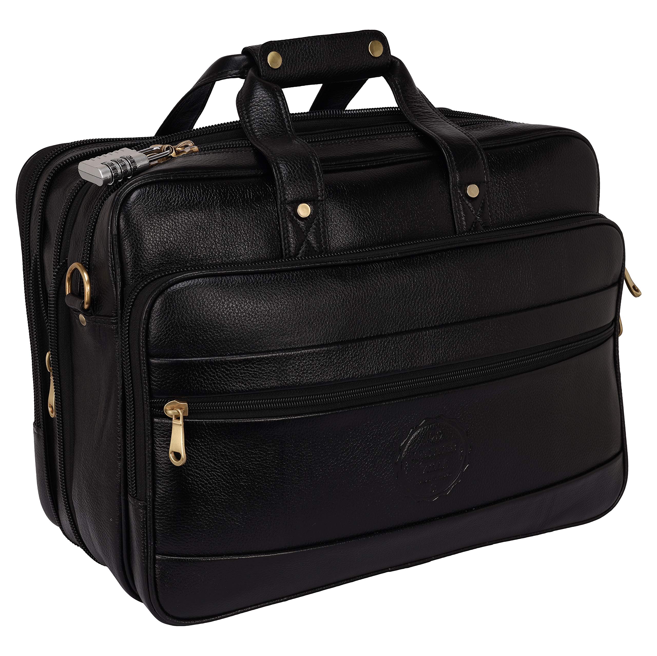Da leather villa Lv Grain Natural Leather Office Leather Laptop Shoulder Bag For Men Office Use Laptop Compartment Size H16 X L12 X W6 Inch | 24 Liters (B091FPH98B) Amazon Price History, Amazon Price Tracker