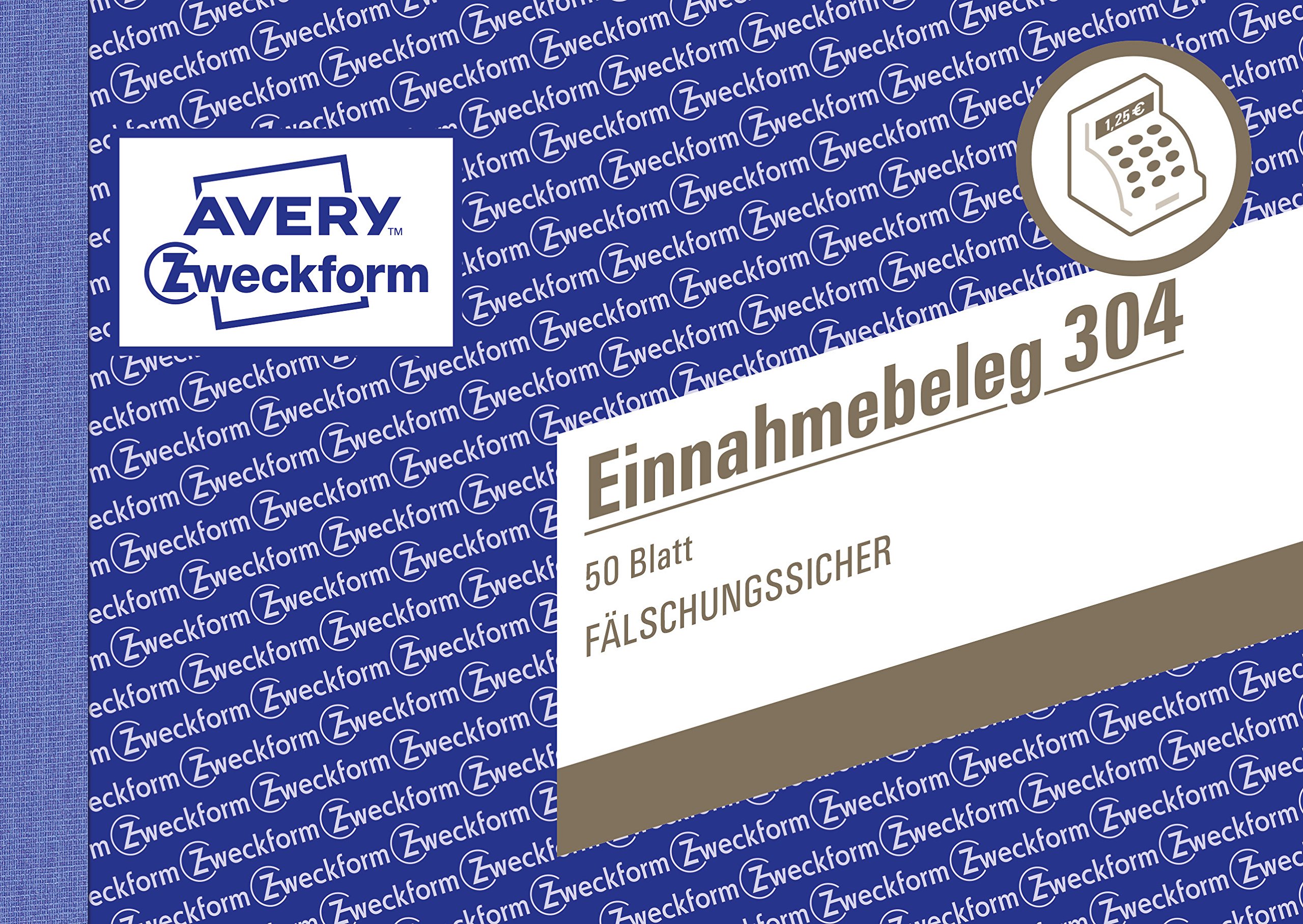 AVERY Zweckform 304 Receipt with Document Print (A6 Landscape, Tested by Legal Experts, for Germany for Property, Cost-Effective Booking, 50 Sheets) Green