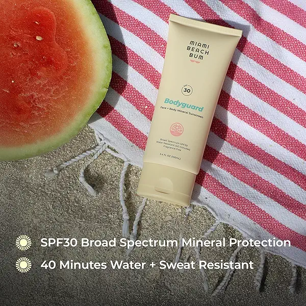 Bodyguard SPF30 UVA/UVB Silky & lightweight with a sheer, no‑white‑cast finish. Broccoli, aloe & algae, Fragrance‑free & gentle for sensitive skin 3.4oz 5