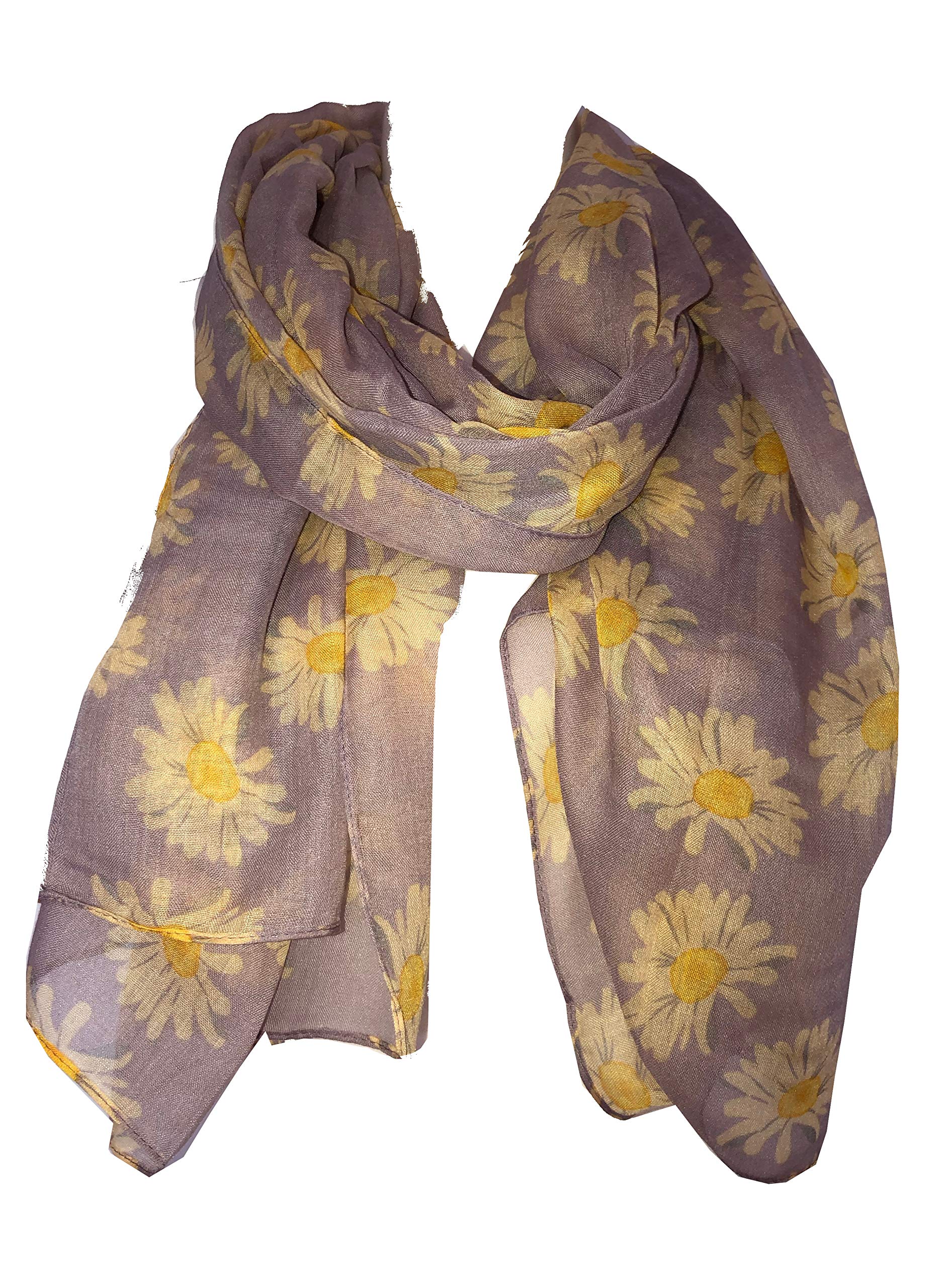 Pamper Yourself Now Women's Lilac Daisy Scarf Lovely Soft Scarf