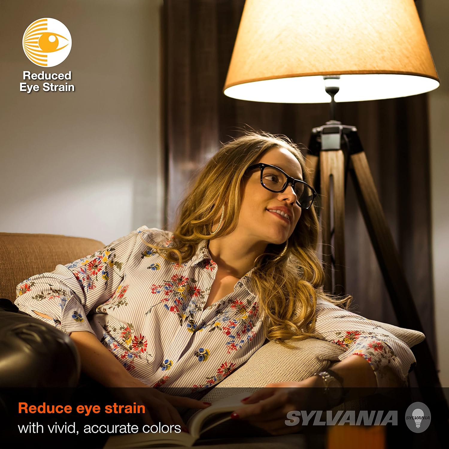 Sylvania Reduced Eye Strain A21 LED Light Bulb, 3-Way 40W / 60W / 100W, 13 Year, Dimmable, Clear, 2700K, Soft White - 6 Pack (41231)