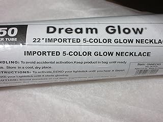 Red, Green, Pink, Yellow and Blue Mix - 50 in a Tube Glow in the Dark Necklaces