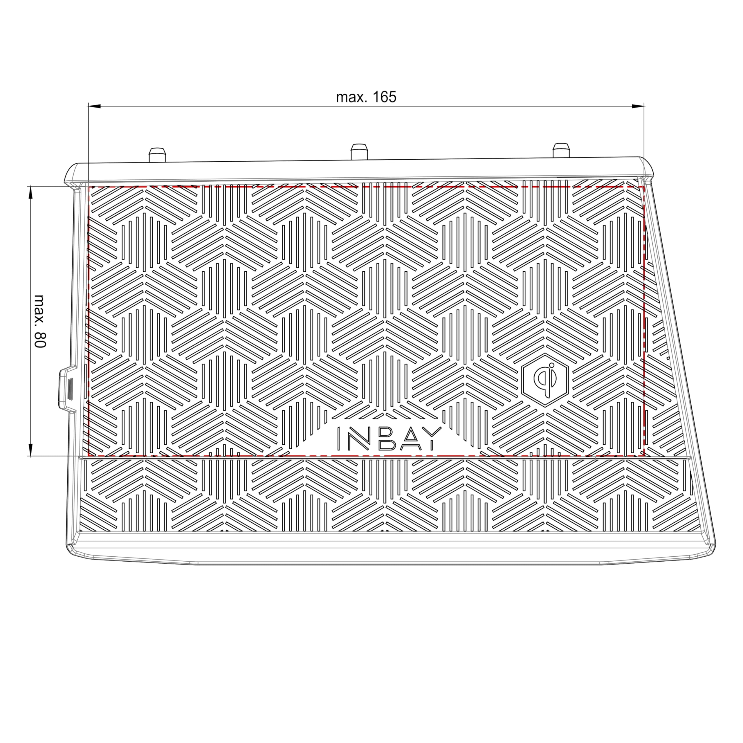 INBAY Qi - Soporte para teléfono móvil (10 W, inductivo/inalámbrico, Apto para VW Tiguan (AD1), Tiguan Allspace (AD1), Accesorio de Soporte para Coche