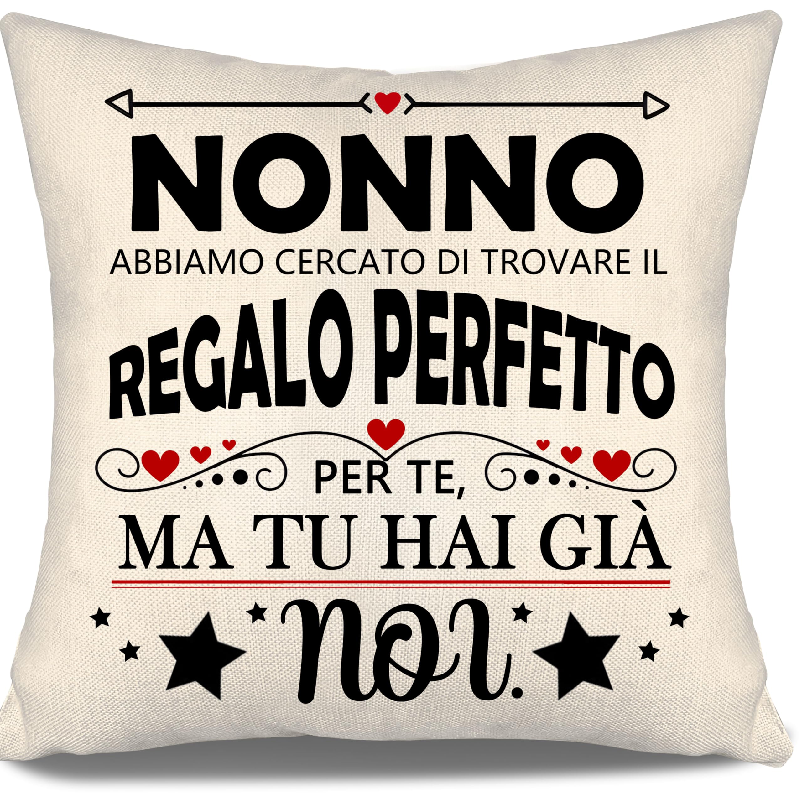 Aosumin Nonno abbiamo cercato di trovare il regalo perfetto per te ma tu hai già noi Copricuscini divertenti per il nonno Compleanno Festa del Papà Festa del Nonno Regalo di Natale(nonno-b)
