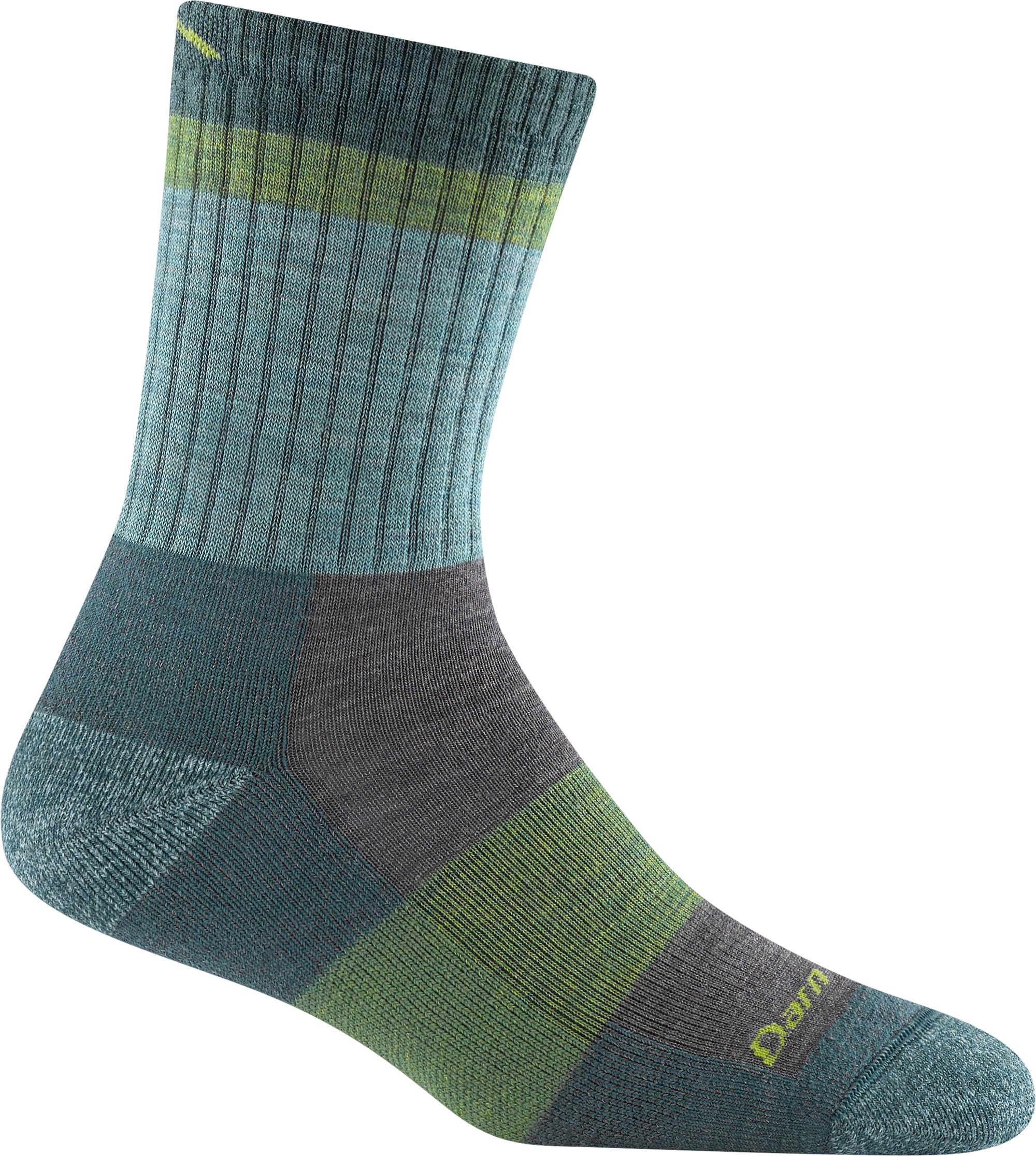 Darn Tough Vermont Women's Heady Betty Micro Crew Lightweight with Cushion, Aqua, L