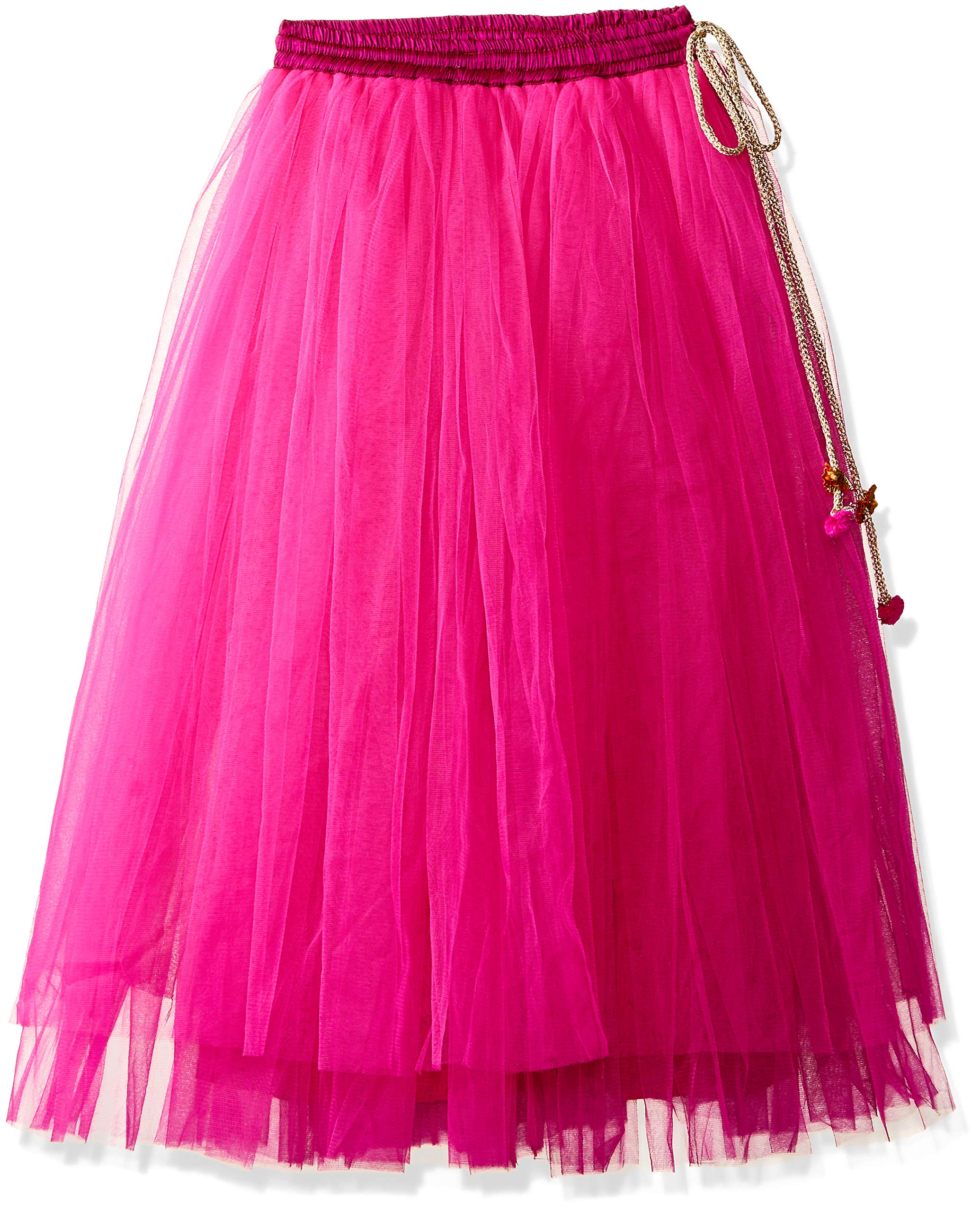A.T.U.N. (ALL THINGS UBER NICE) Lehenga Choli i Dupatta zestaw dla dziewcząt, syntetyczny, haftowany, tradycyjny etniczny zestaw ubrań na festiwale